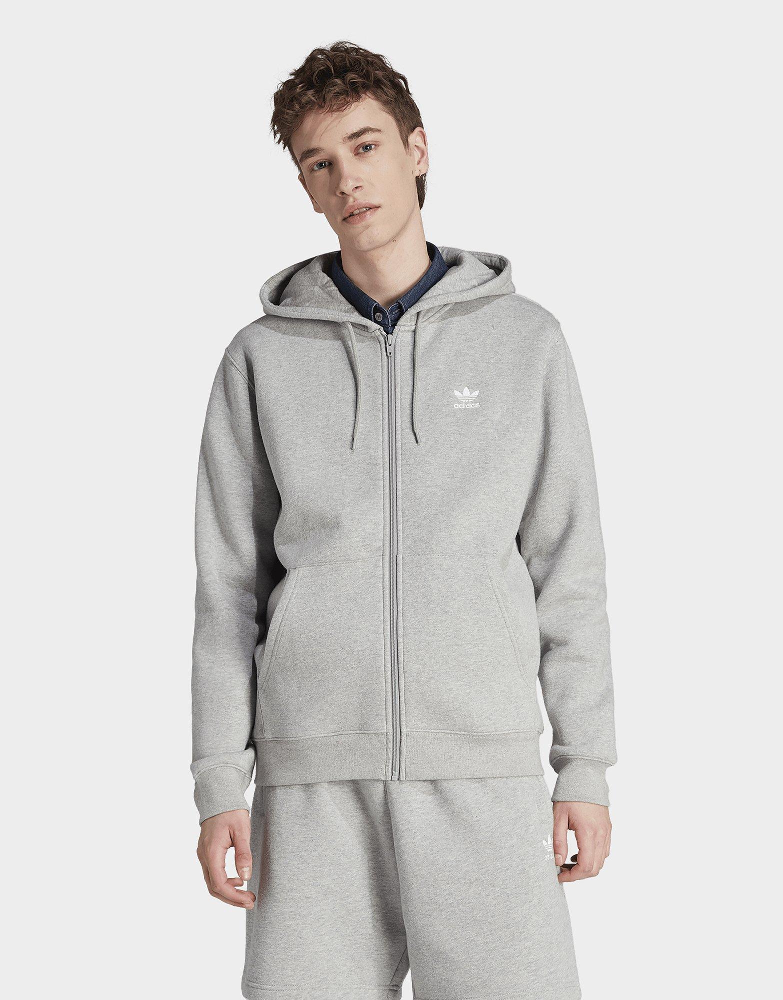 essentials logo full zip hoodie