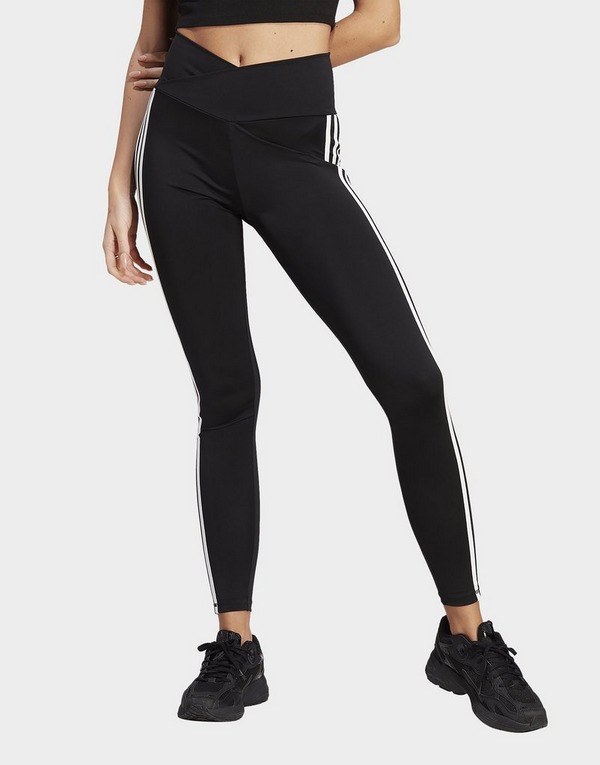 Black adidas Originals Adicolor Classics 3-Stripes V-Waistband Leggings