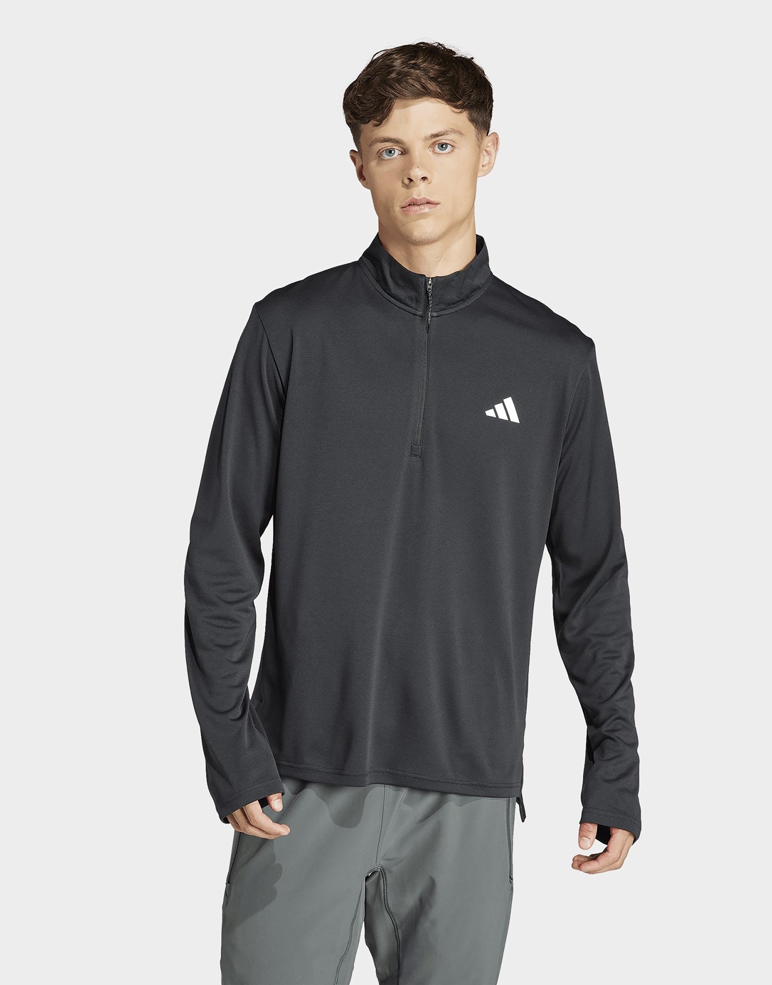 Black adidas Train Essentials Training Long Sleeve Tee | JD Sports UK