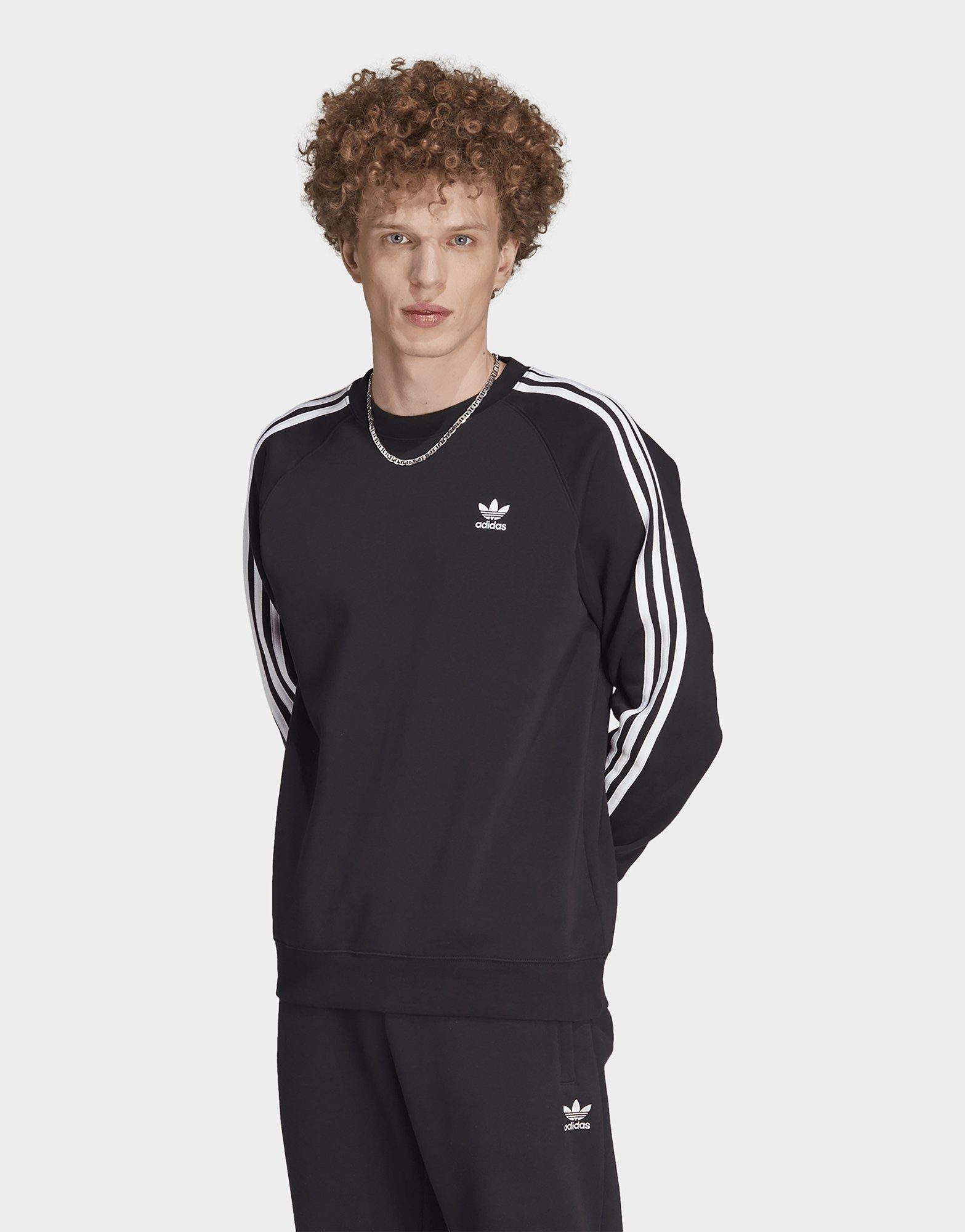 Black adidas Adicolor Classics 3-Stripes Crew | JD Sports UK