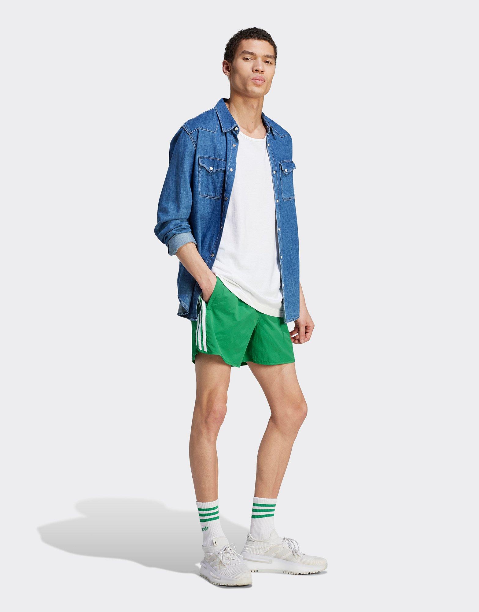 Adidas green hotsell shorts mens