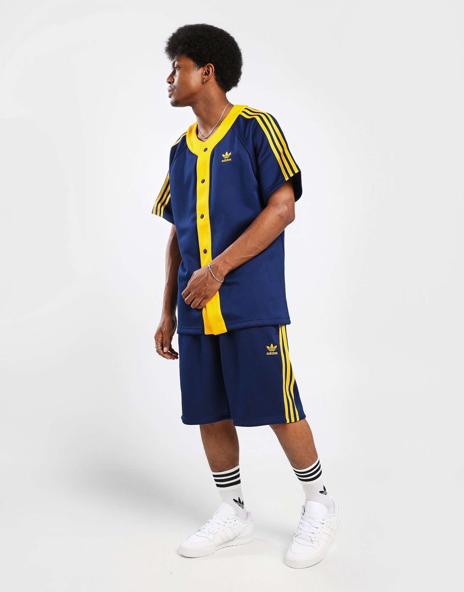 adidas originals navy shorts