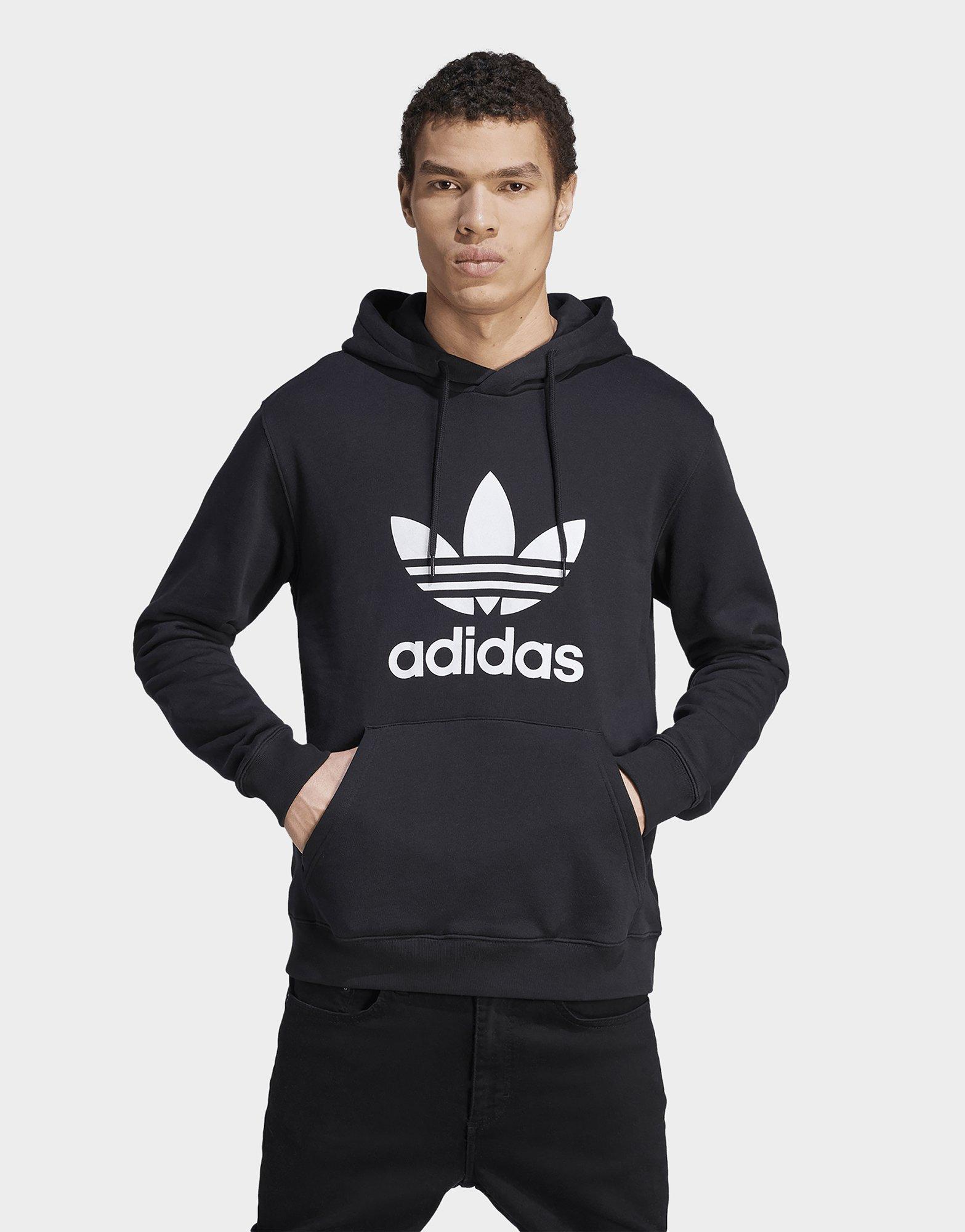 Black adidas Adicolor Classics Trefoil Hoodie JD Sports UK