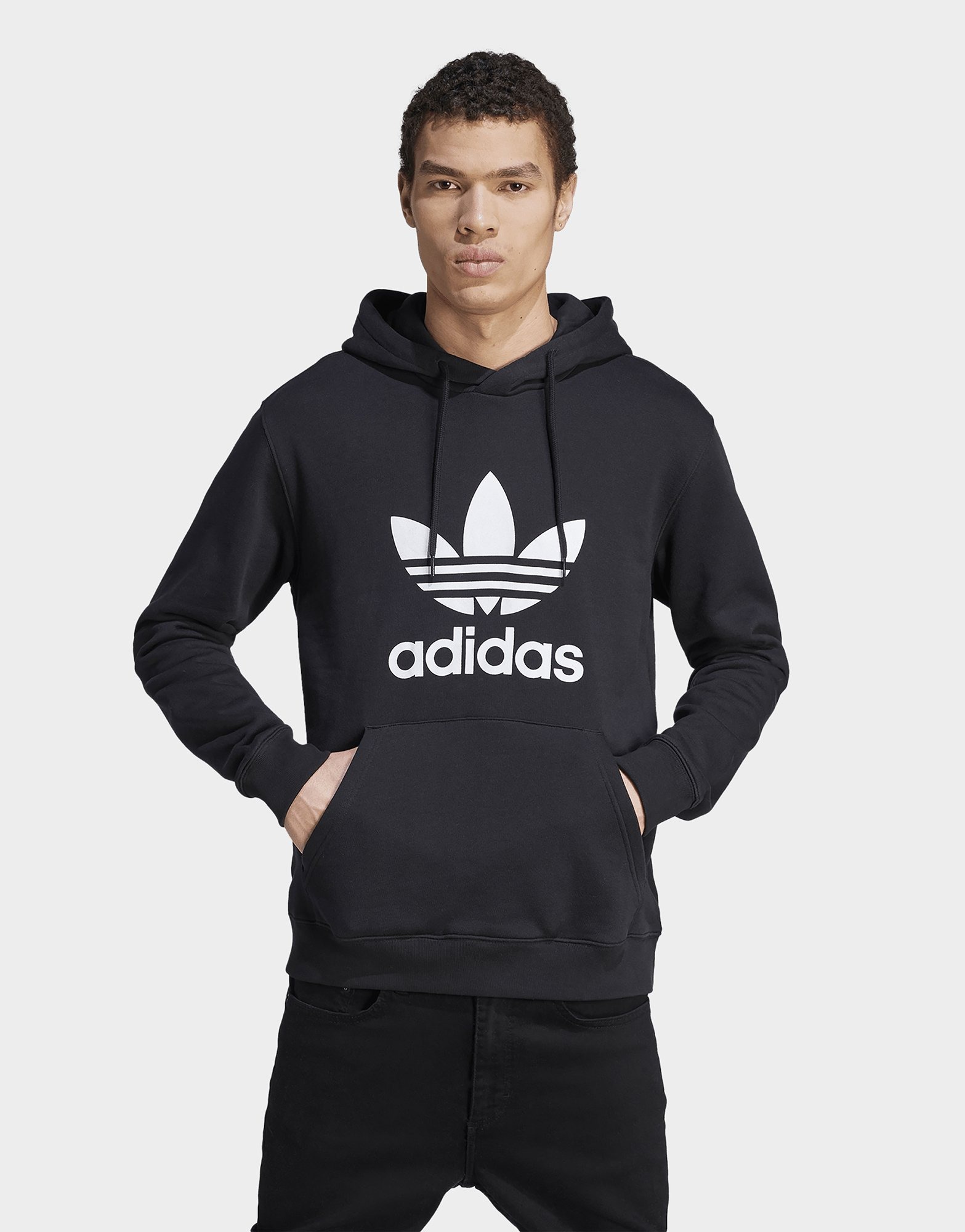 Black adidas Adicolor Classics Trefoil Hoodie | JD Sports UK