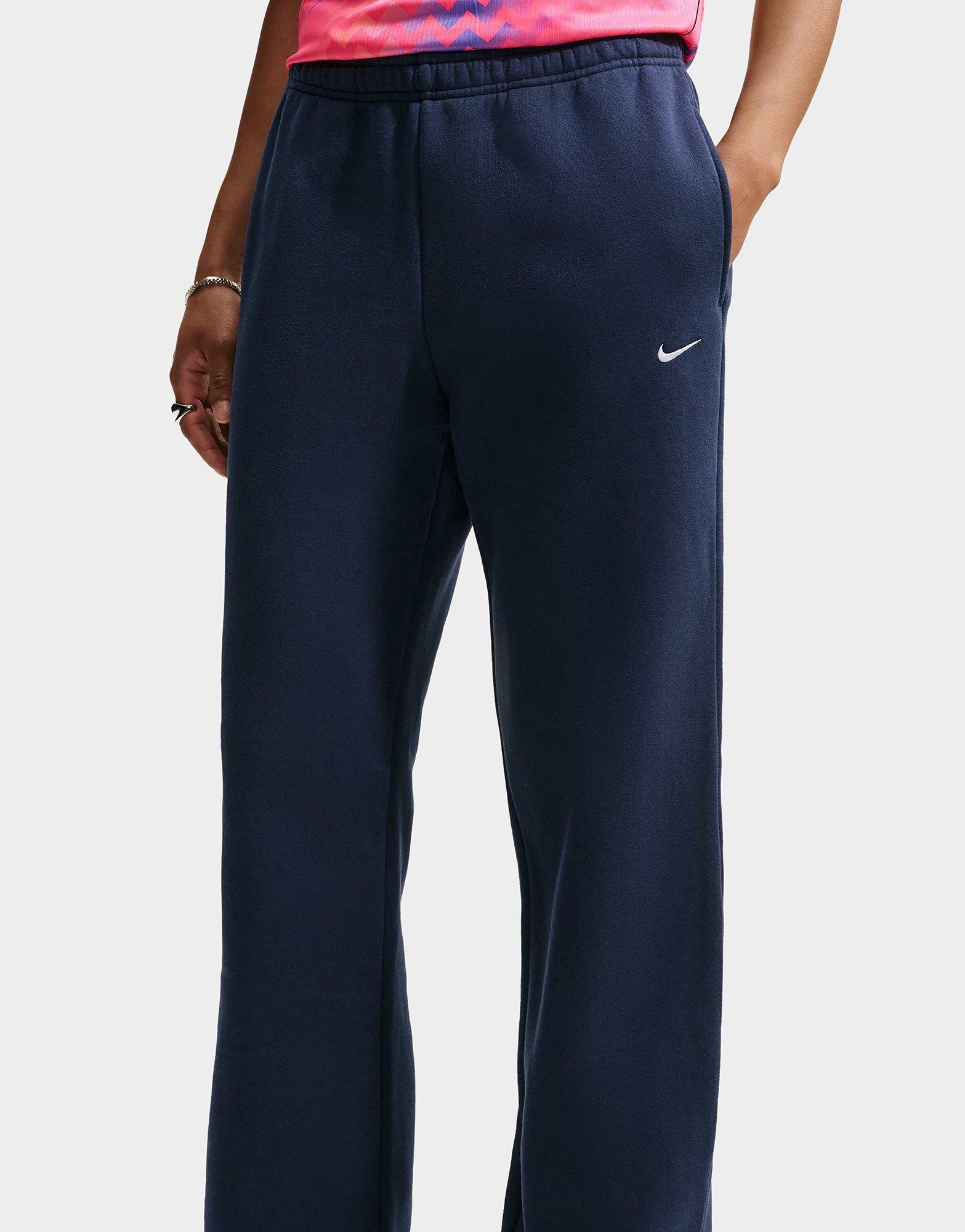 Nike Damesbroek met halfhoge taille en open zoom Studio Fleece Medium Weight