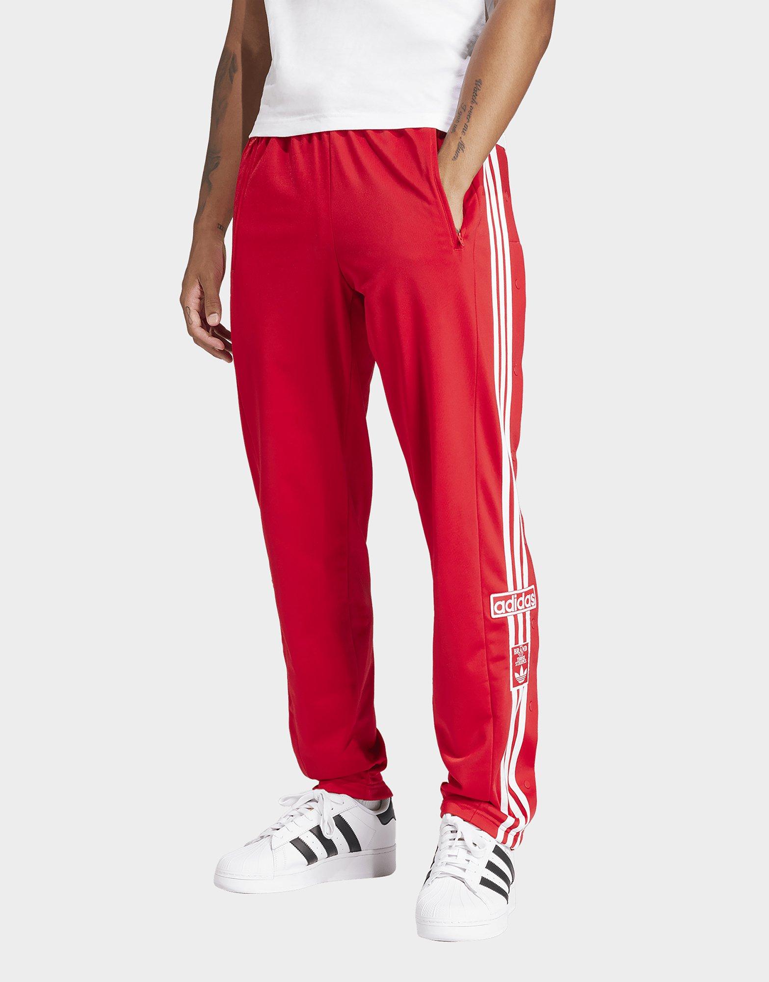 Red adidas sale button pants