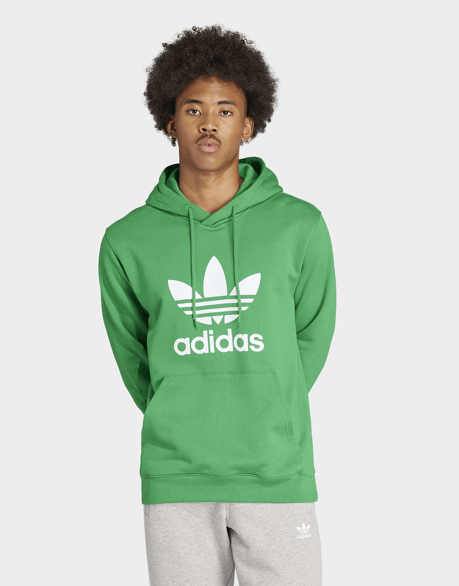 Green adidas Adicolor Classics Trefoil Hoodie JD Sports UK