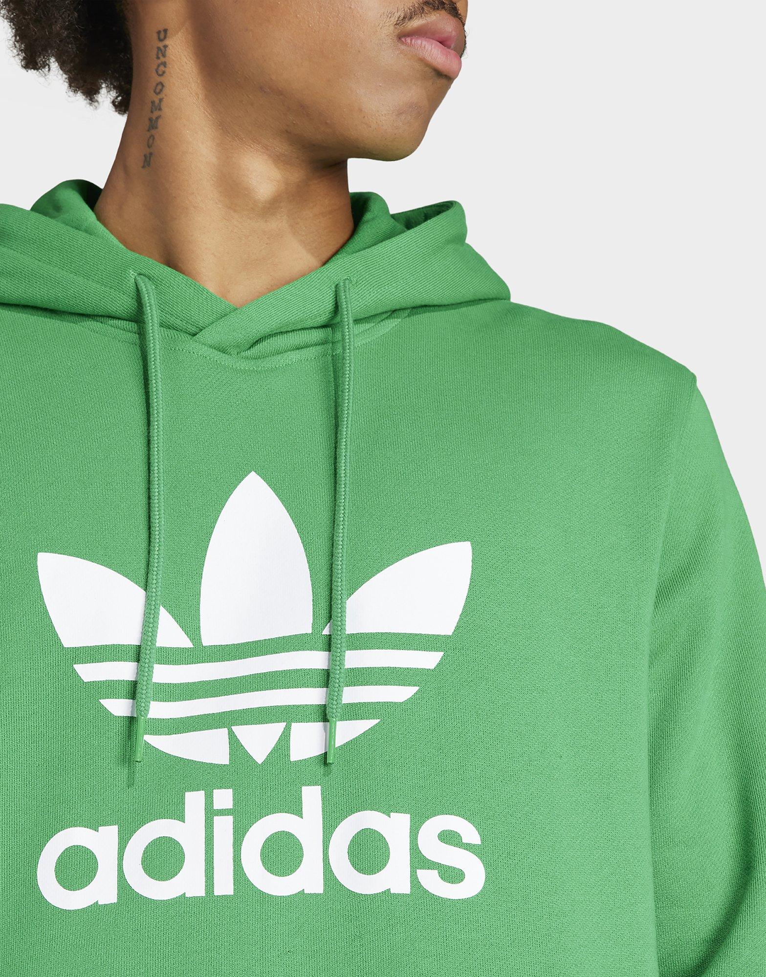 Green adidas Adicolor Classics Trefoil Hoodie JD Sports UK