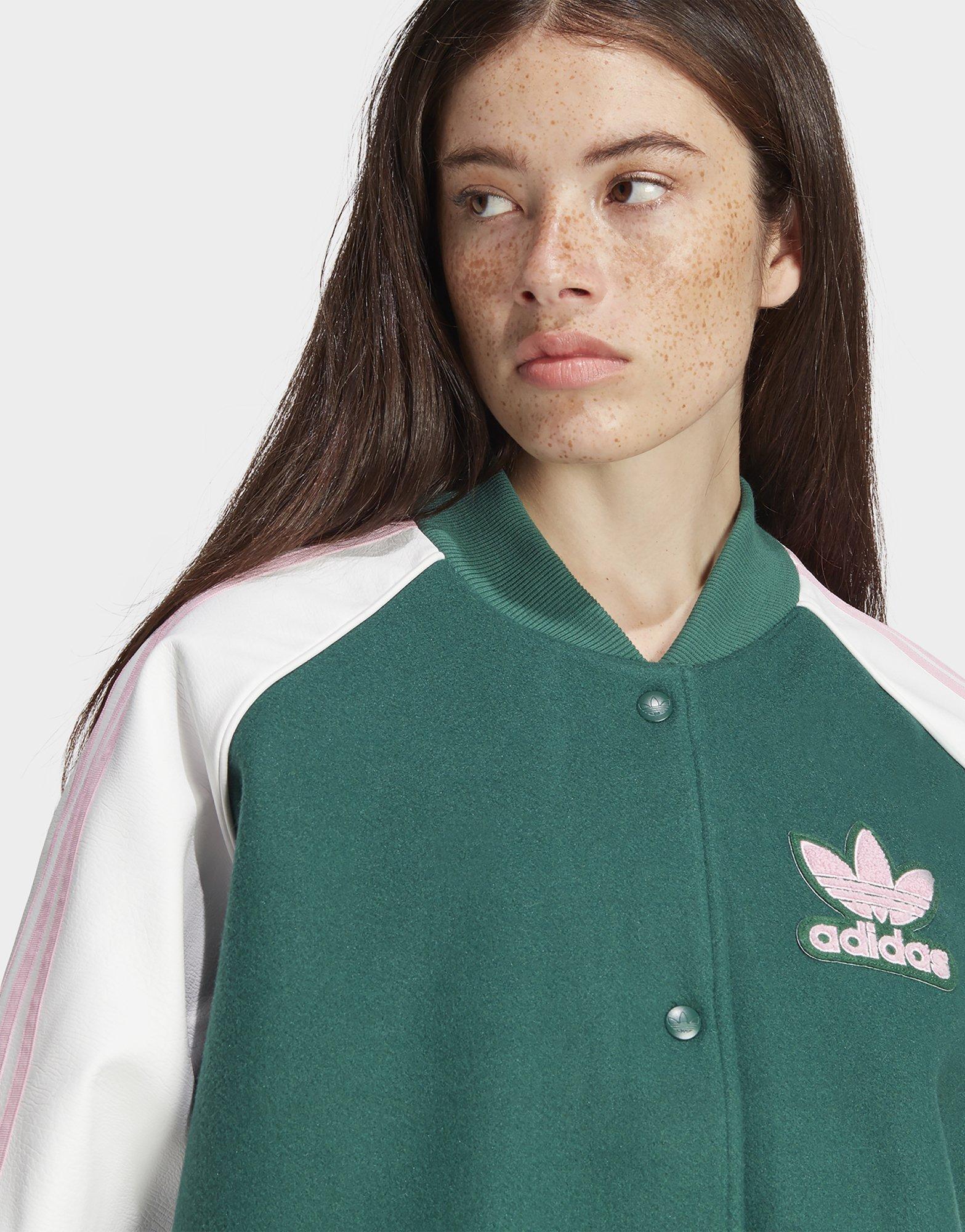 White Adidas Originals SST Oversized VRCT Jacket | JD Sports UK