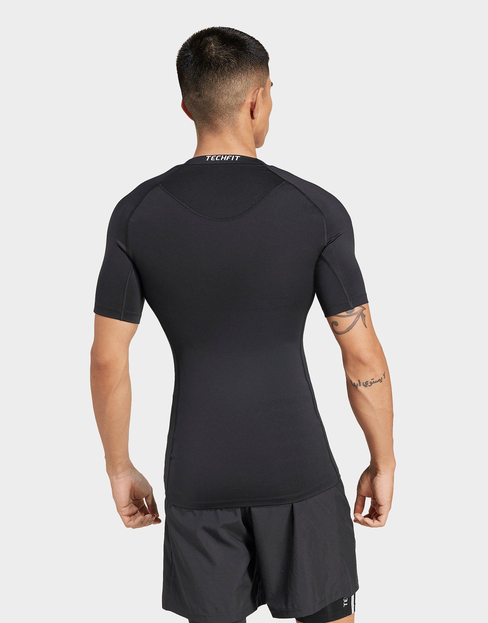 adidas T-shirt de training 3 bandes compression TECHFIT
