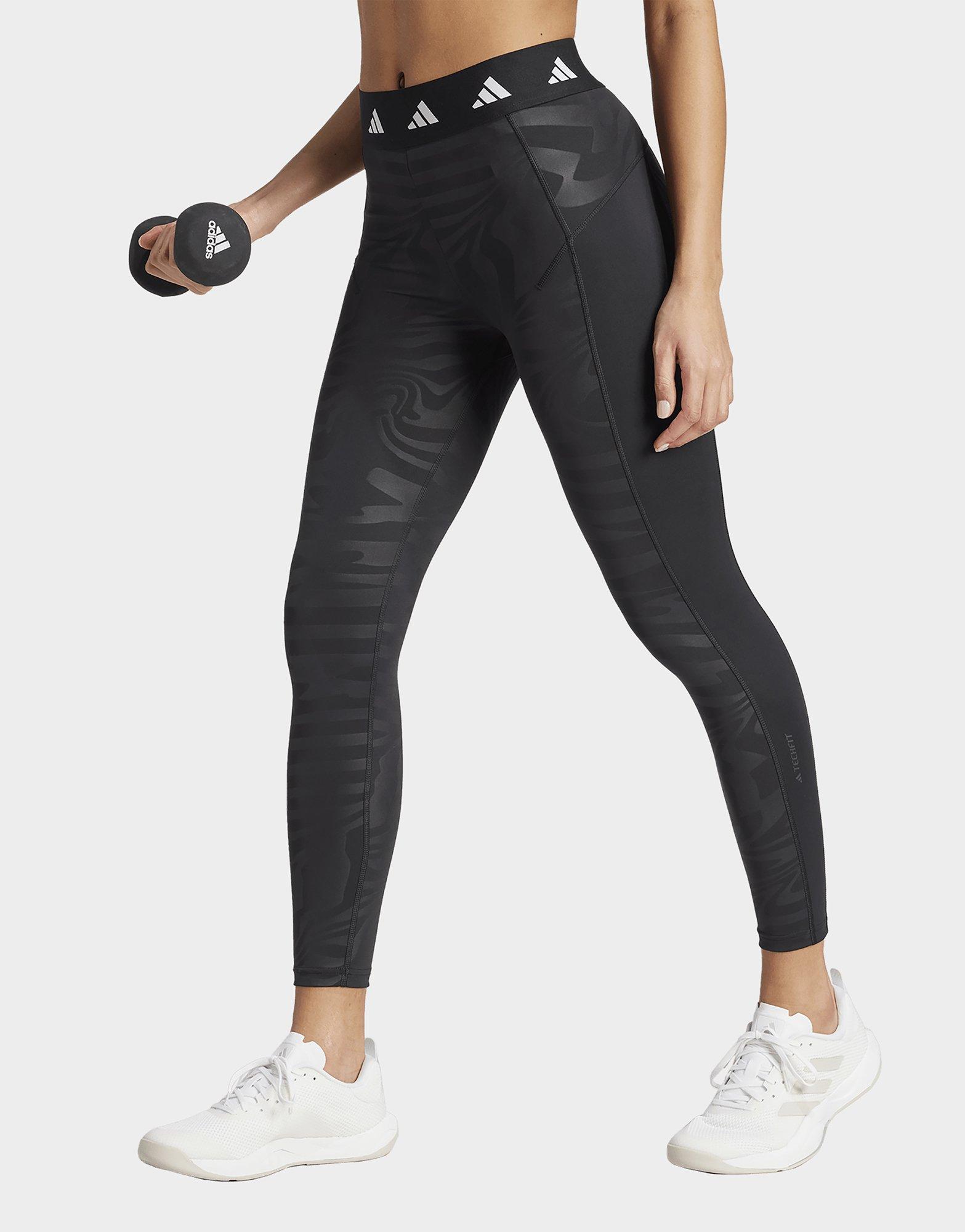 Black adidas Techfit Printed 7/8 Leggings