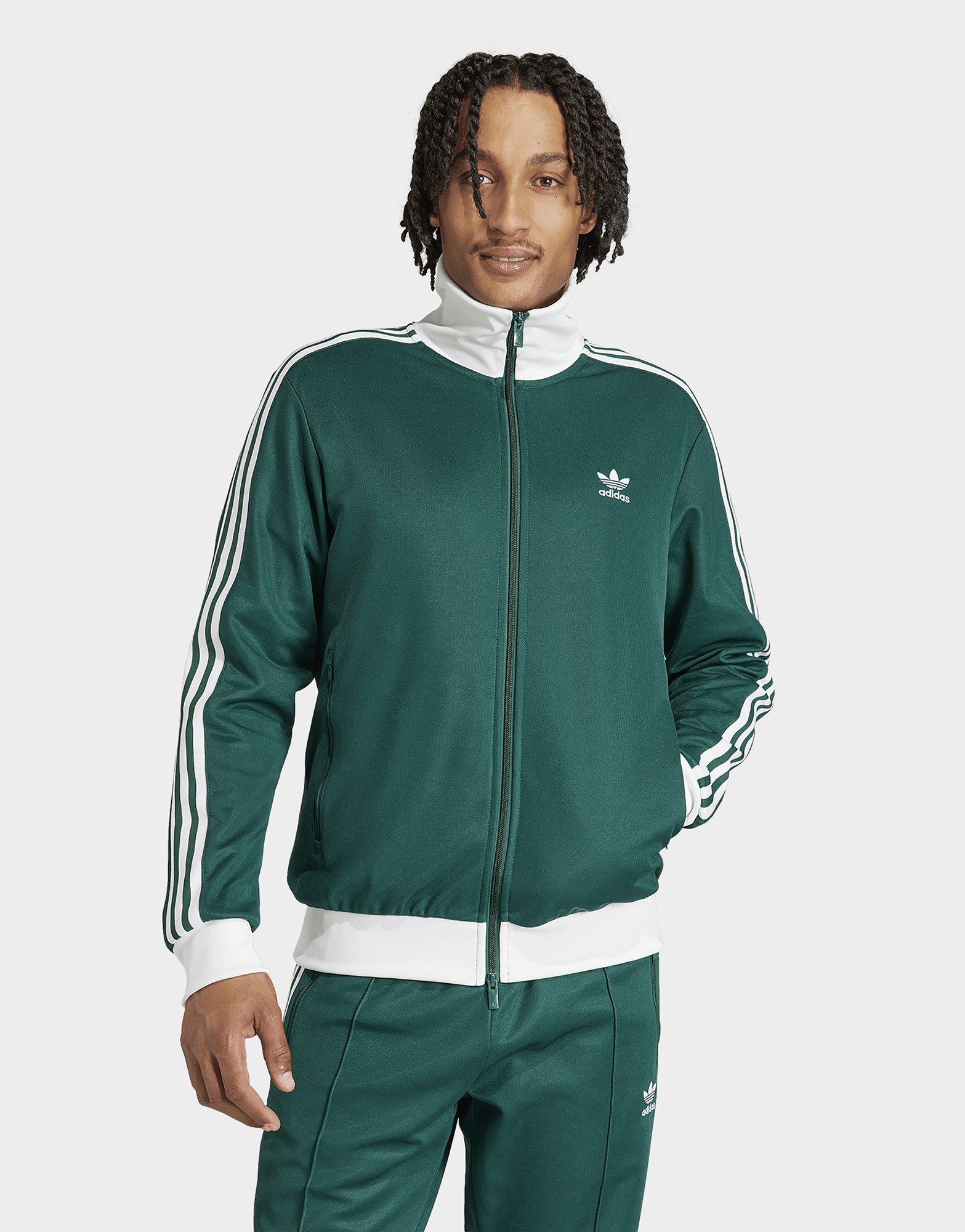 Adidas originals superstar on sale track top green