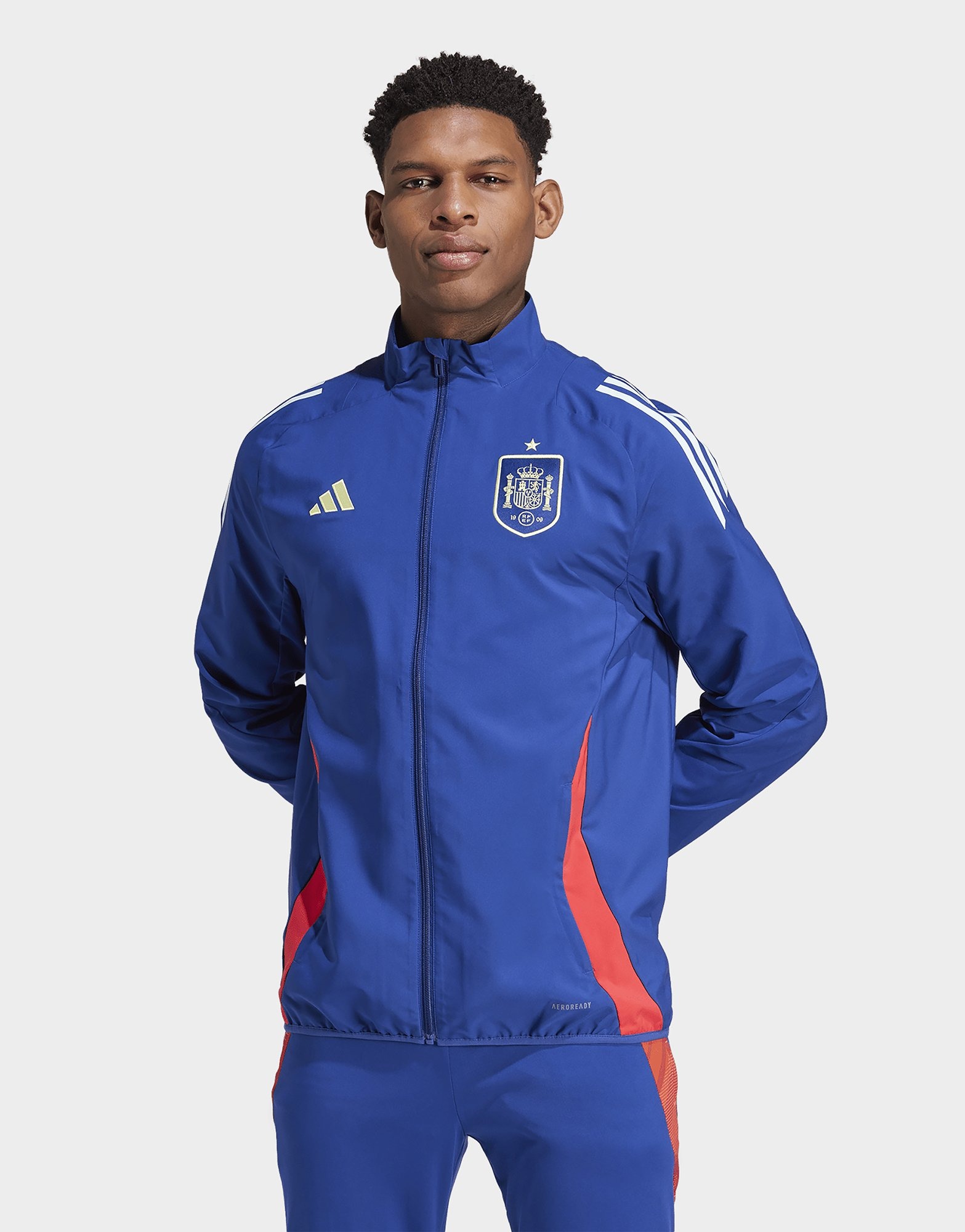 Blue adidas Spain Tiro 24 Competition Presentation Jacket JD Sports UK
