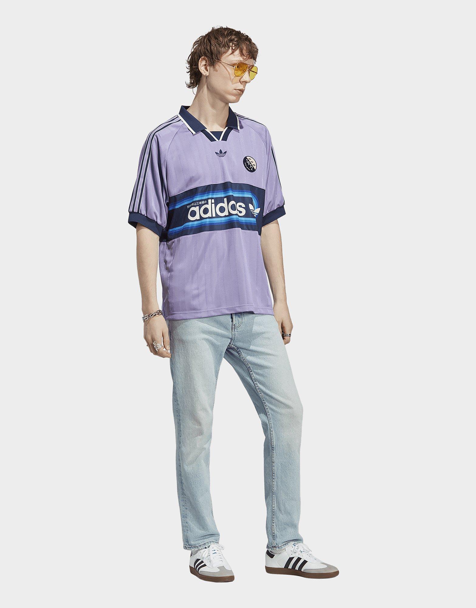 adidas Originals Bloke Pop Retro Football Jersey in Purple for Men