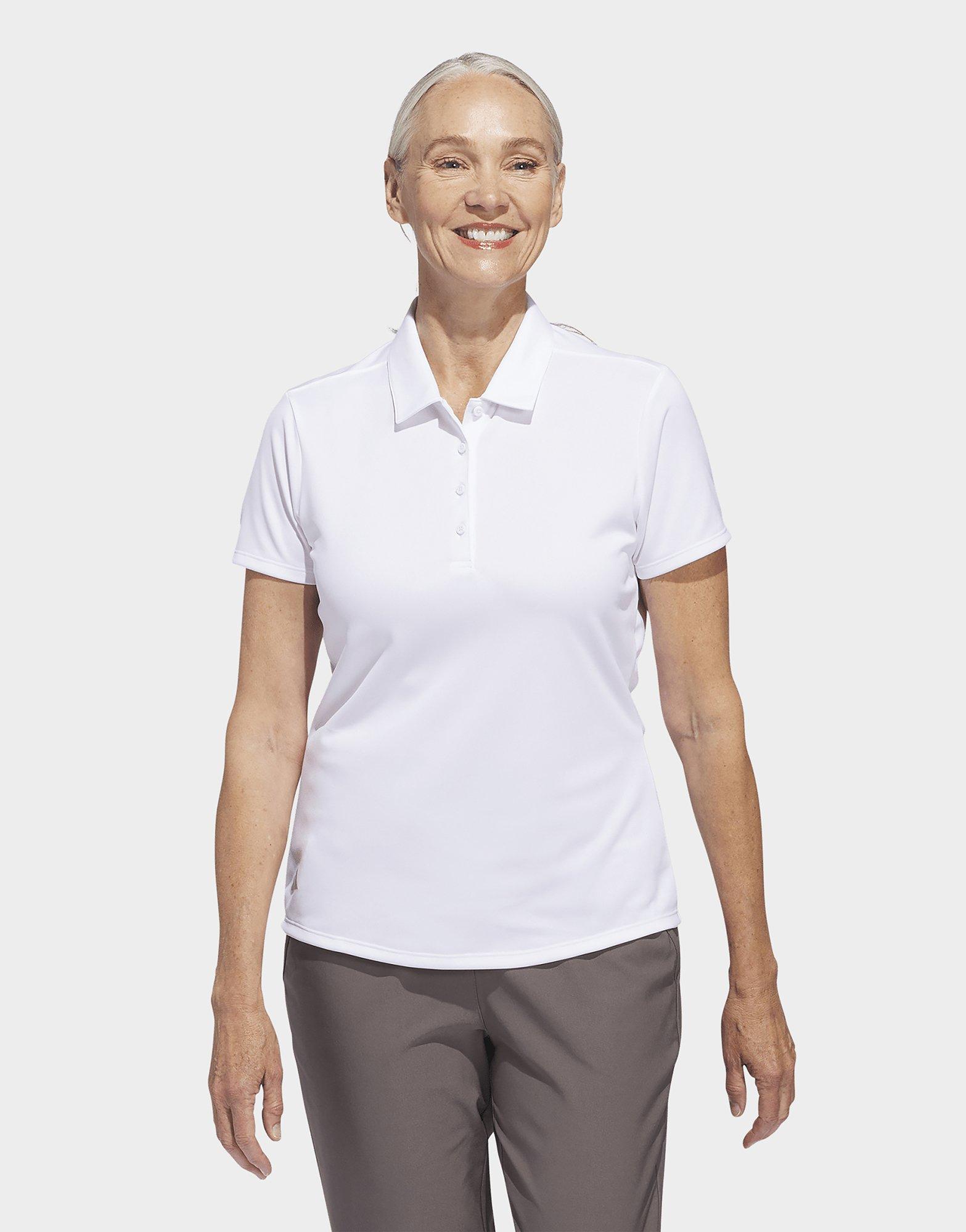adidas Women's Solid Performance Short Sleeve Polo Shirt