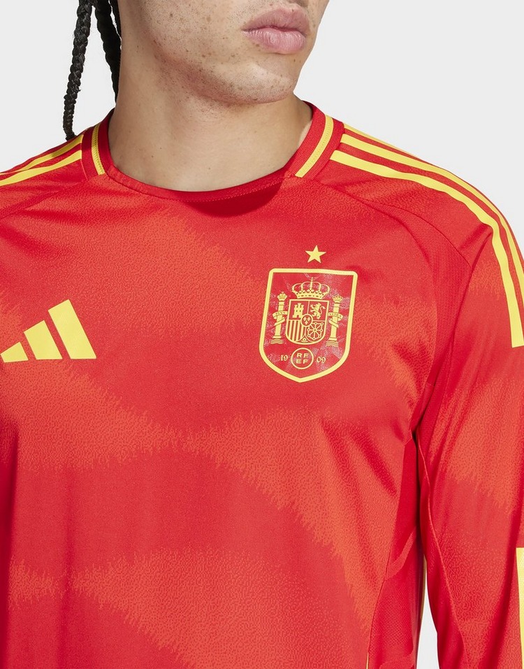 adidas Spain 24 Long Sleeve Home Authentic Jersey