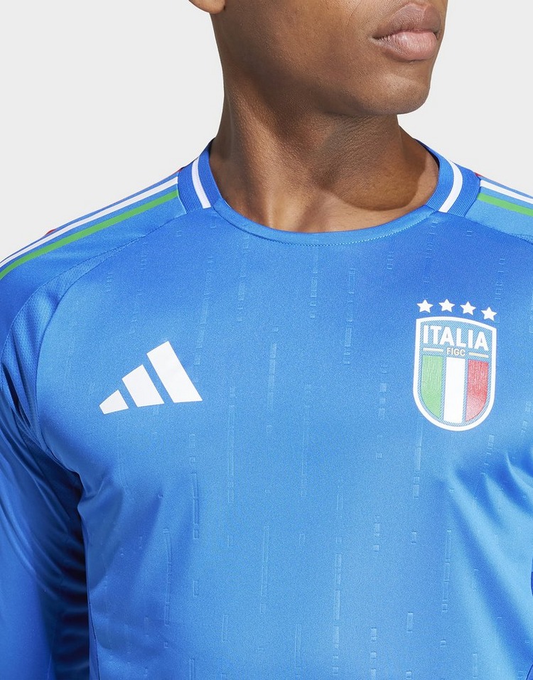 adidas Italy 24 Long Sleeve Home Authentic Jersey