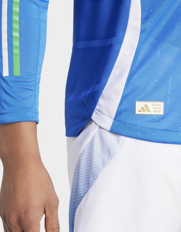 adidas Italy 24 Long Sleeve Home Authentic Jersey