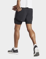 adidas Own the Run 3-Streifen 2-in-1 Shorts