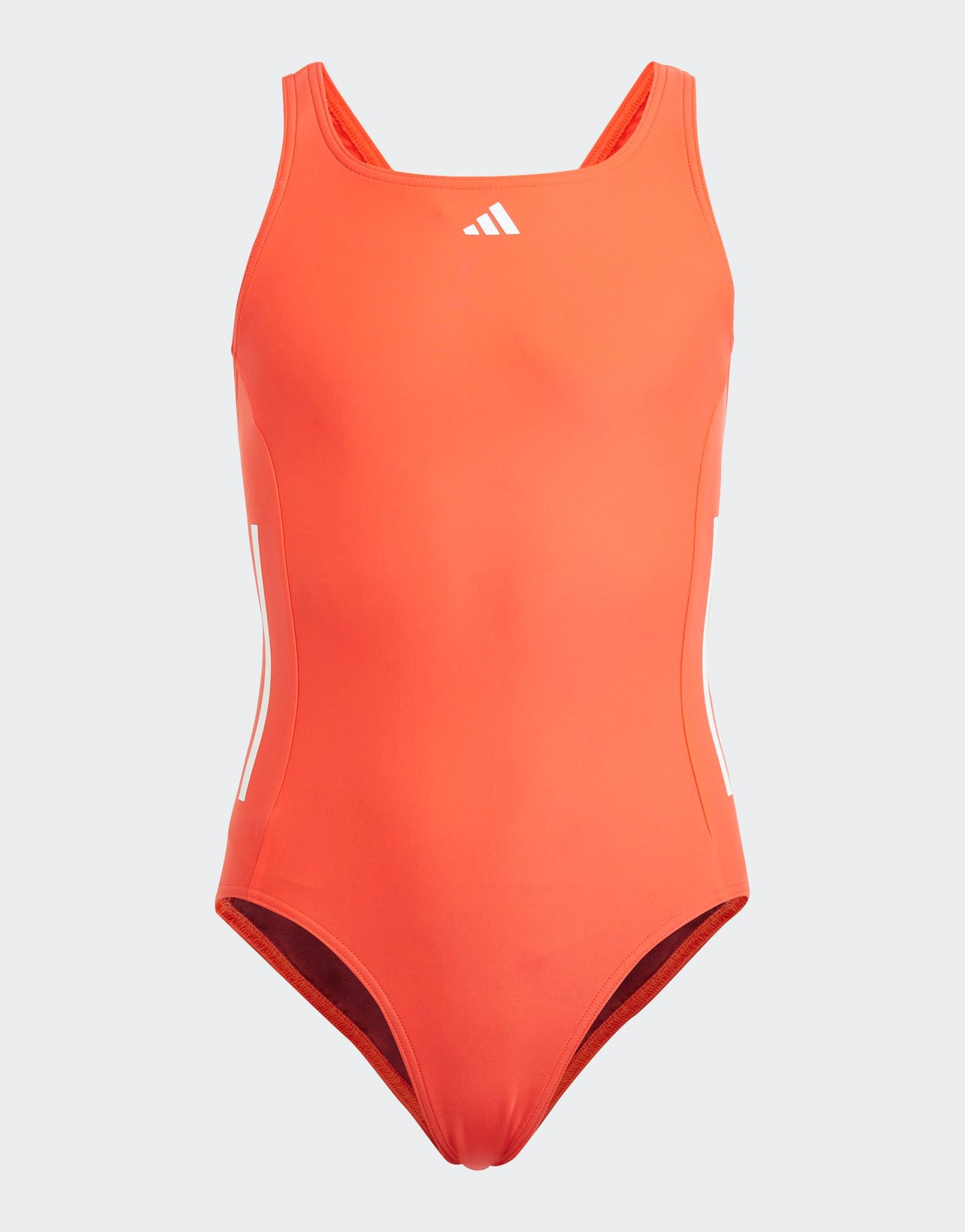 Red adidas Cut 3Stripes Swimsuit JD Sports UK