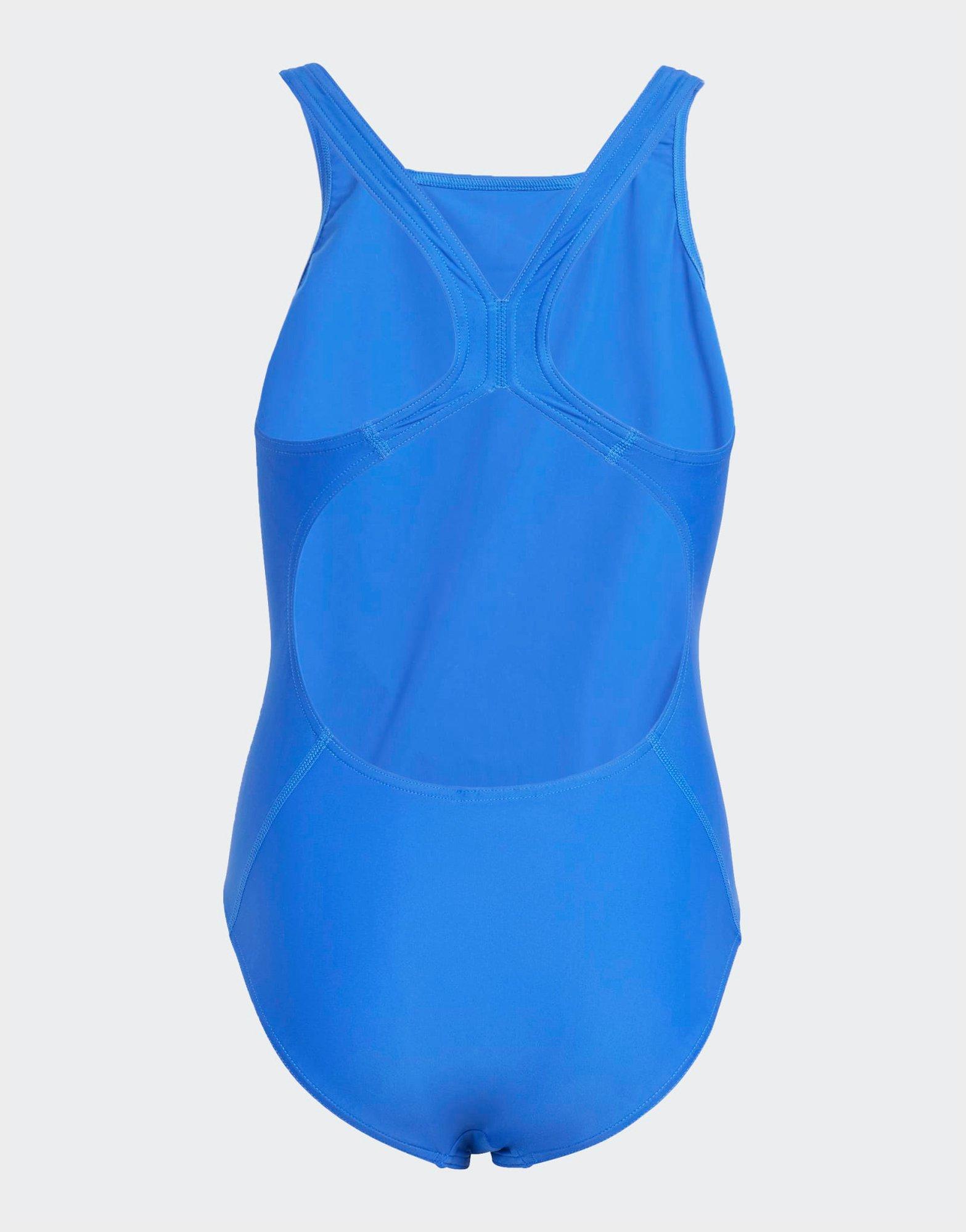 Blue adidas Solid Small Logo Swimsuit JD Sports UK