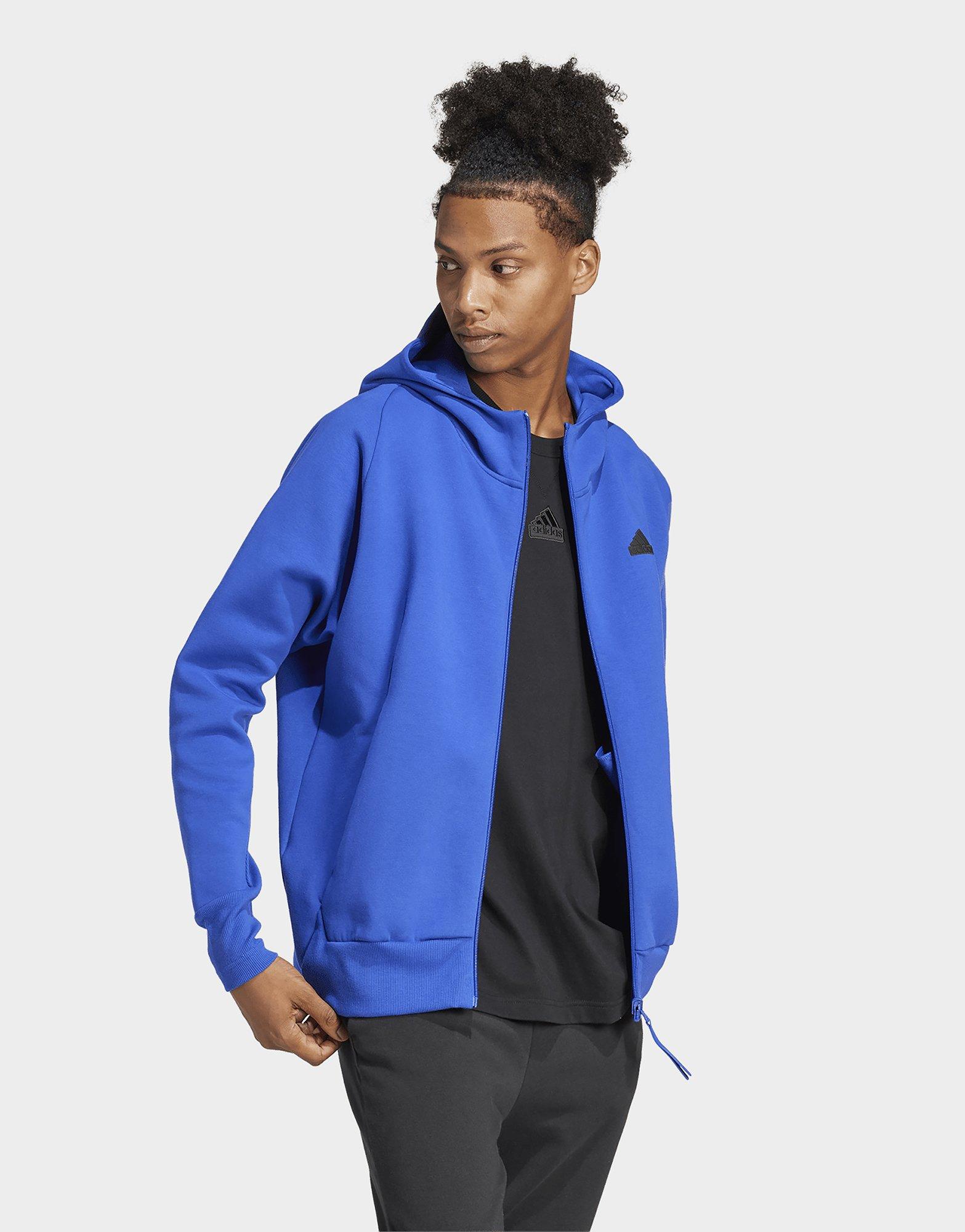 Adidas zne 3 stripe zip store thru hoodie