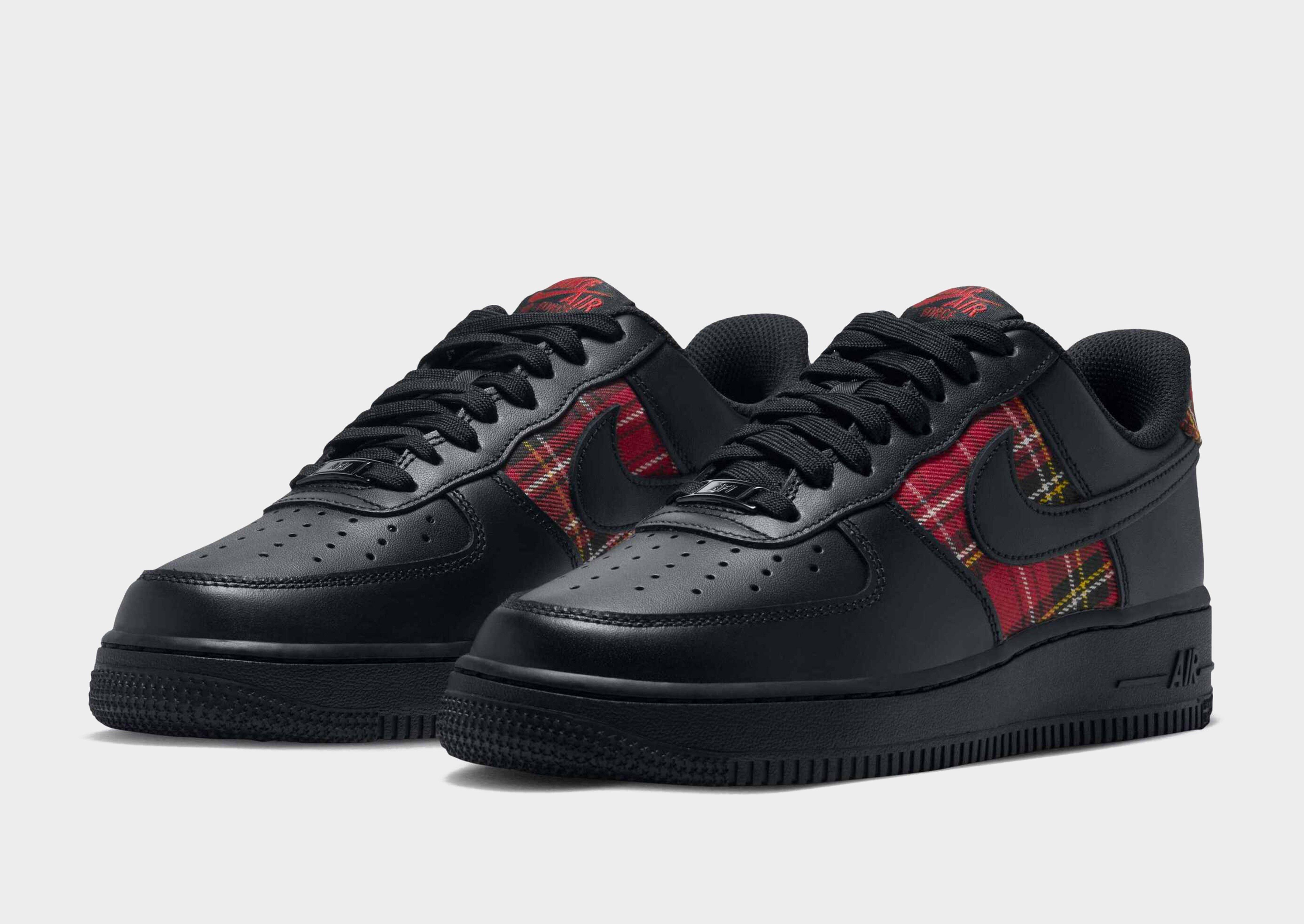 Nike Air Force 1 Low '07 Black Tough Red Plaid (Women's) — photo 2