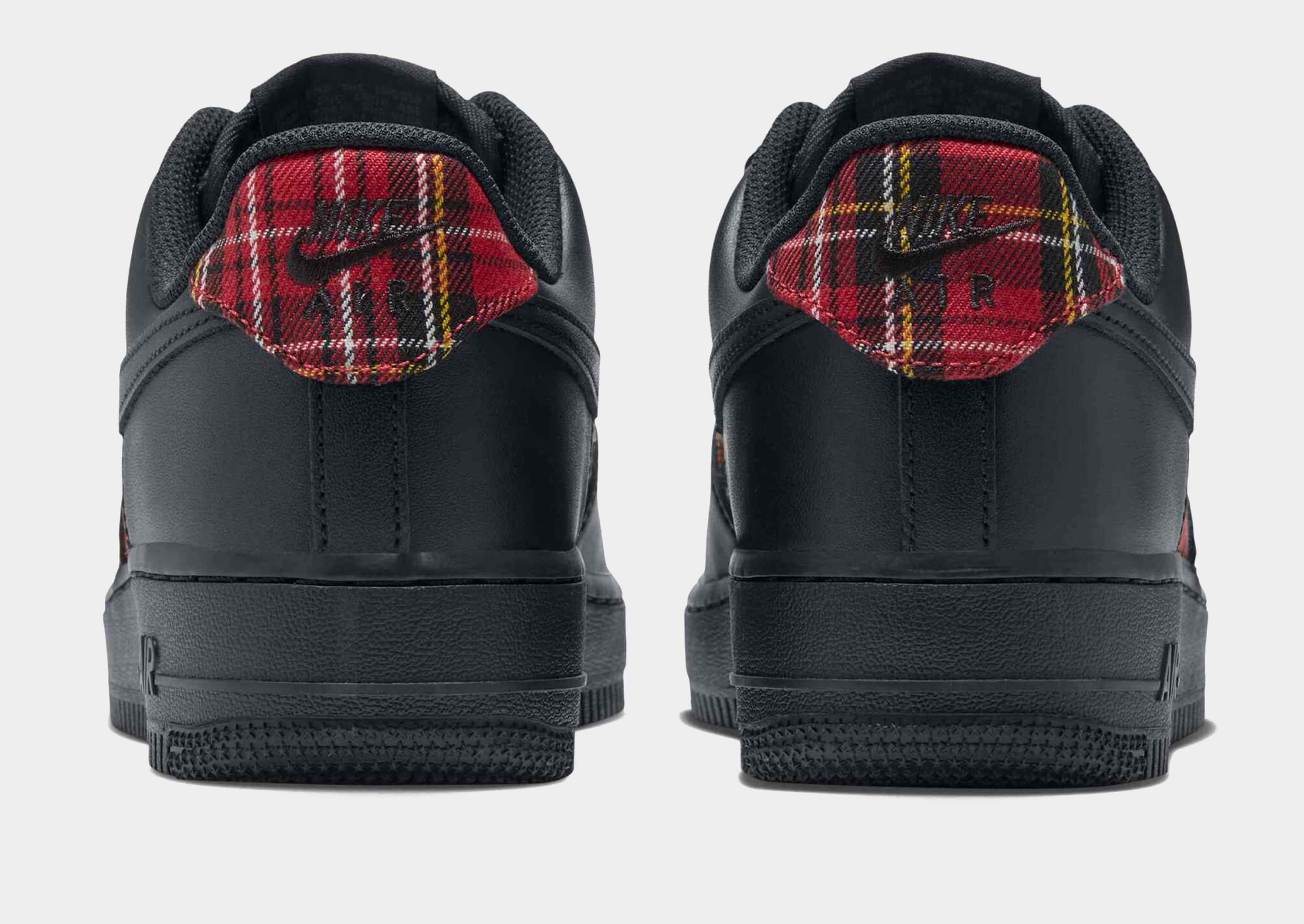 Nike Air Force 1 Low '07 Black Tough Red Plaid (Women's) — photo 3
