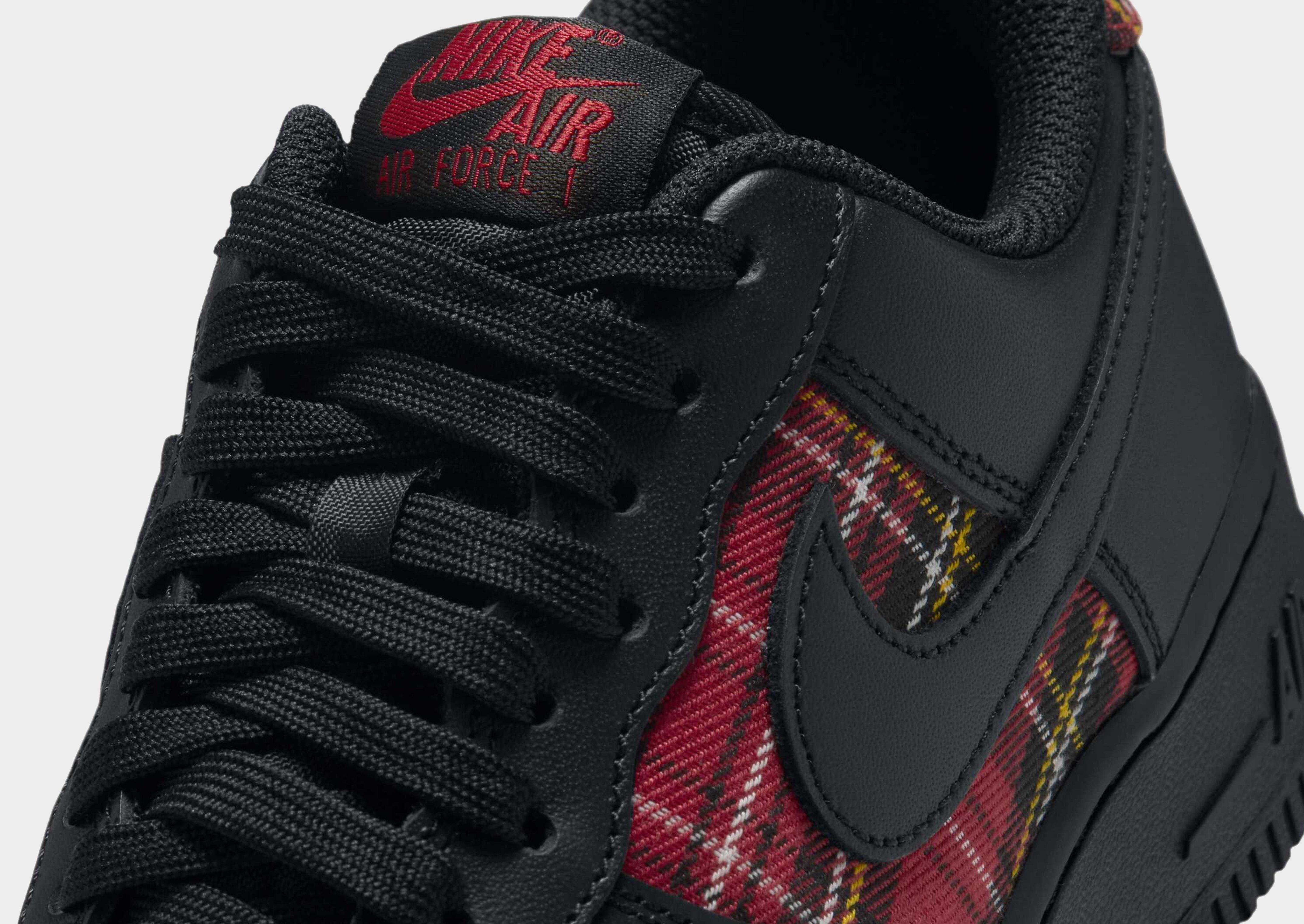 Nike Air Force 1 Low '07 Black Tough Red Plaid (Women's) — photo 4