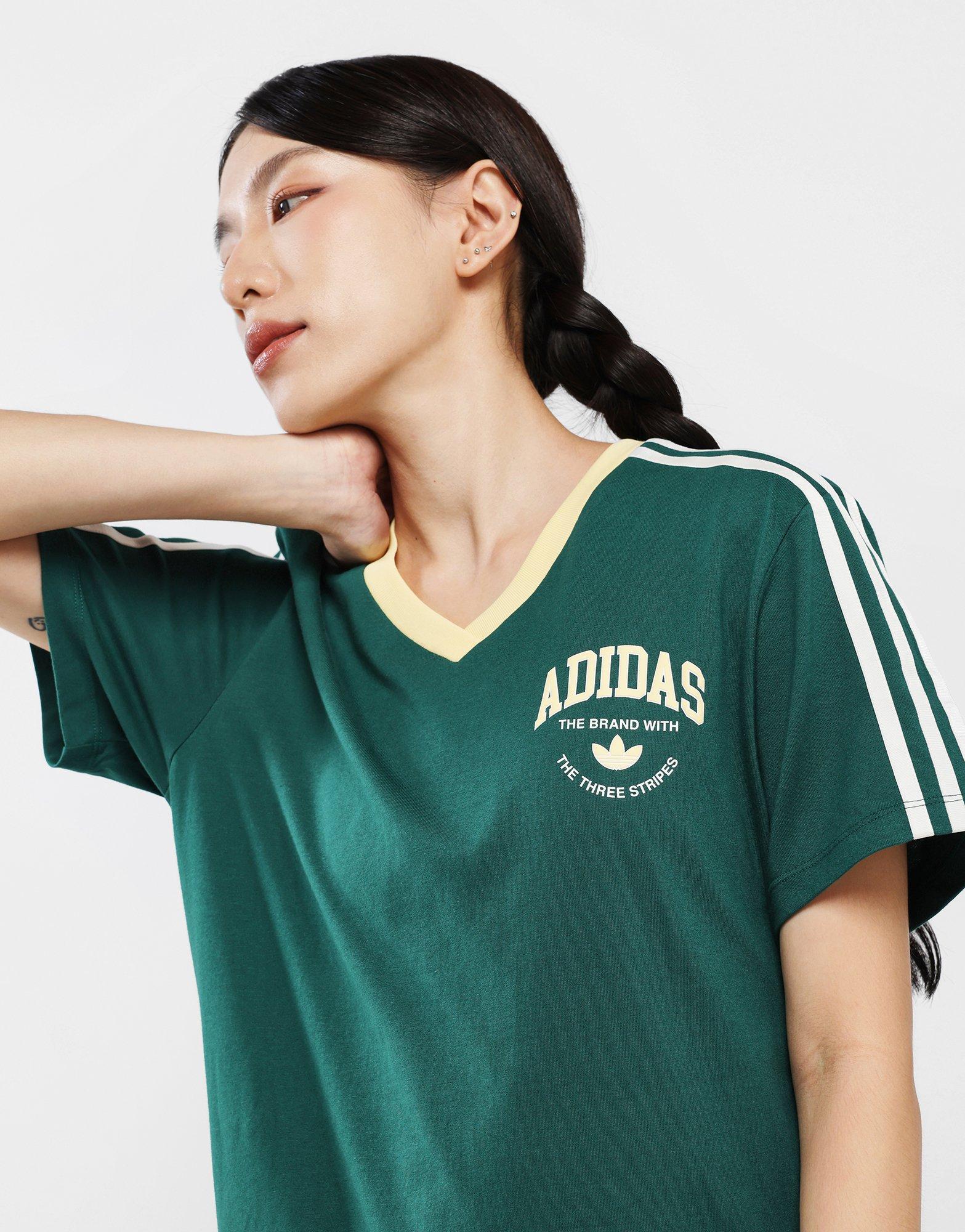 Green adidas VRCT Graphic T Shirt Dress Women s JD Sports Malaysia