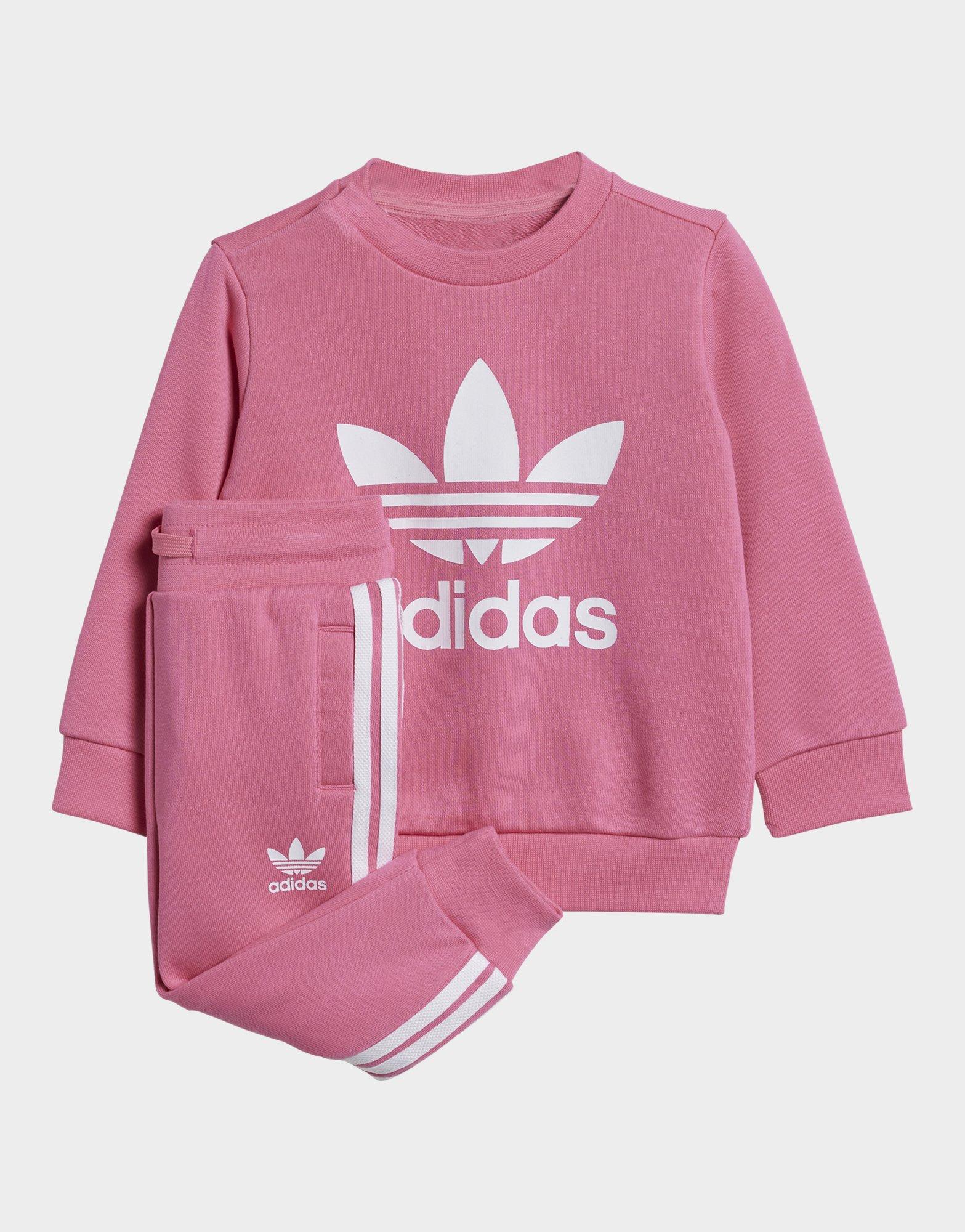 Pink adidas crew neck hotsell
