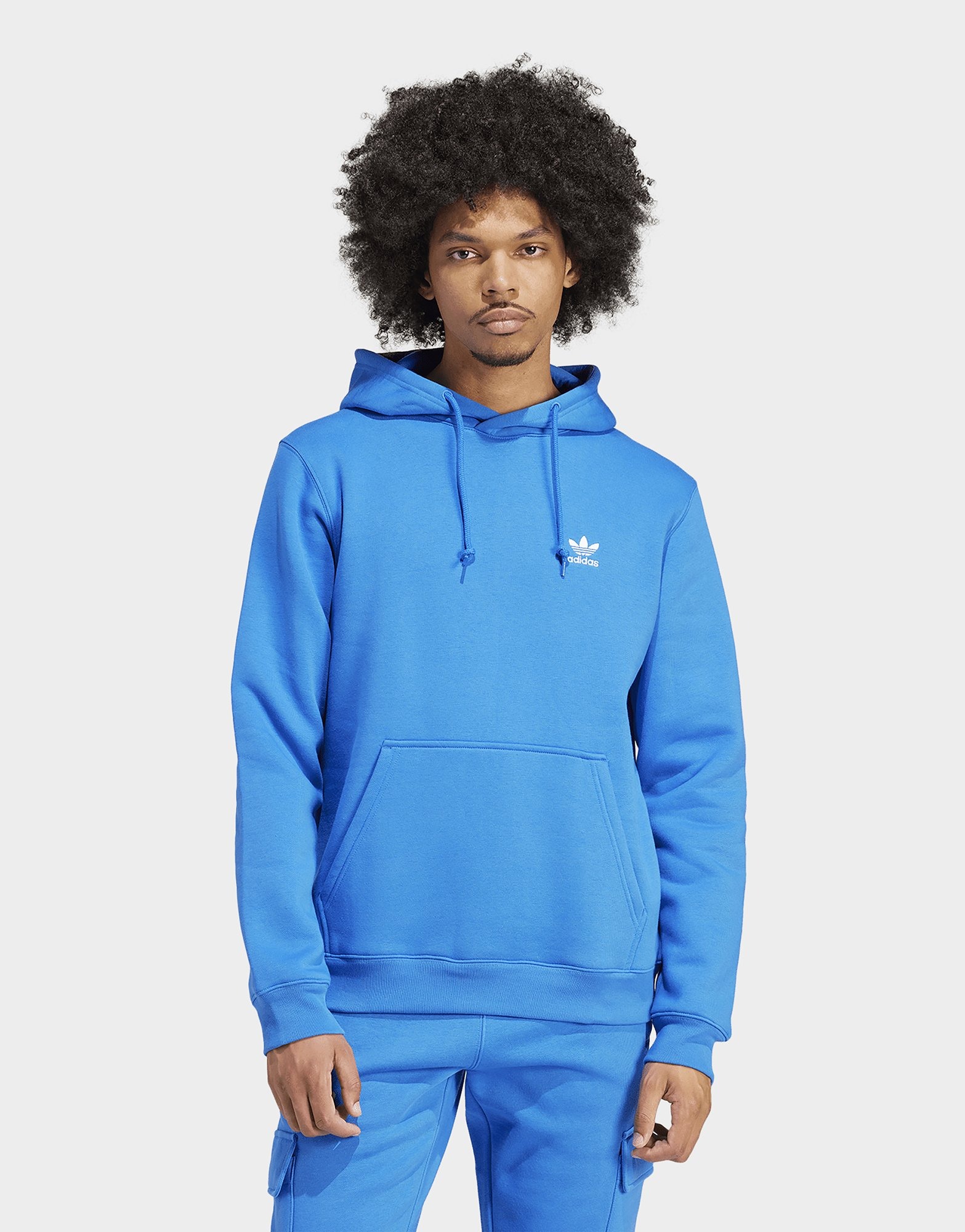 Adidas trefoil blue hoodie best sale