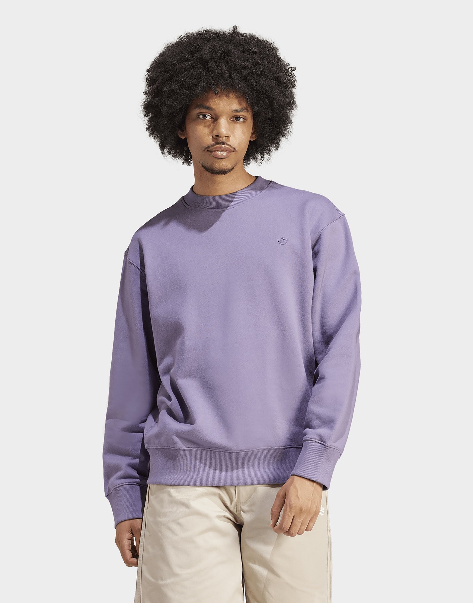 Purple adidas Originals Adicolor Contempo Crew French Terry Sweatshirt ...