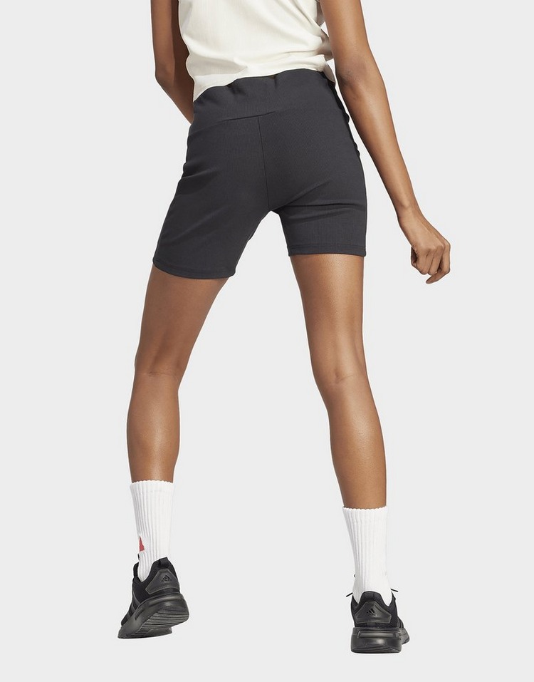 adidas Lounge Ribbed High-Waist Bike Shorts