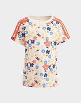 adidas Floral Cycling Short en T-shirt Setje