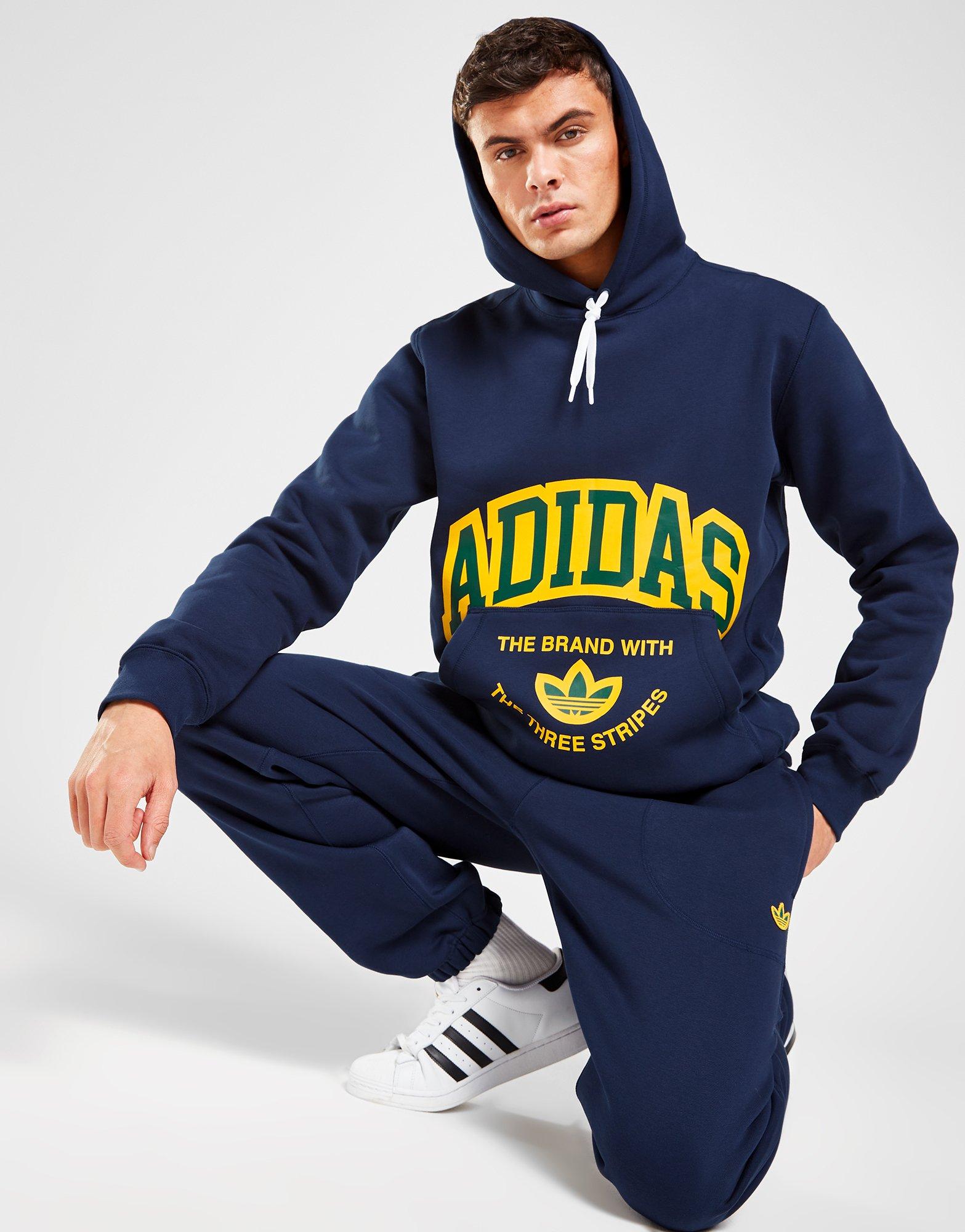 Blue adidas VRCT Hoodie | JD Sports UK