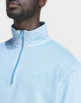 adidas Sweat-shirt ras-du-cou demi-zip teint Trèfle Essentials+