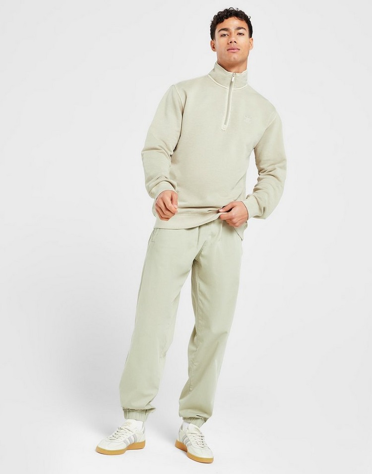 adidas Trefoil Essentials+ Dye Half Zip Crew Sweatshirt