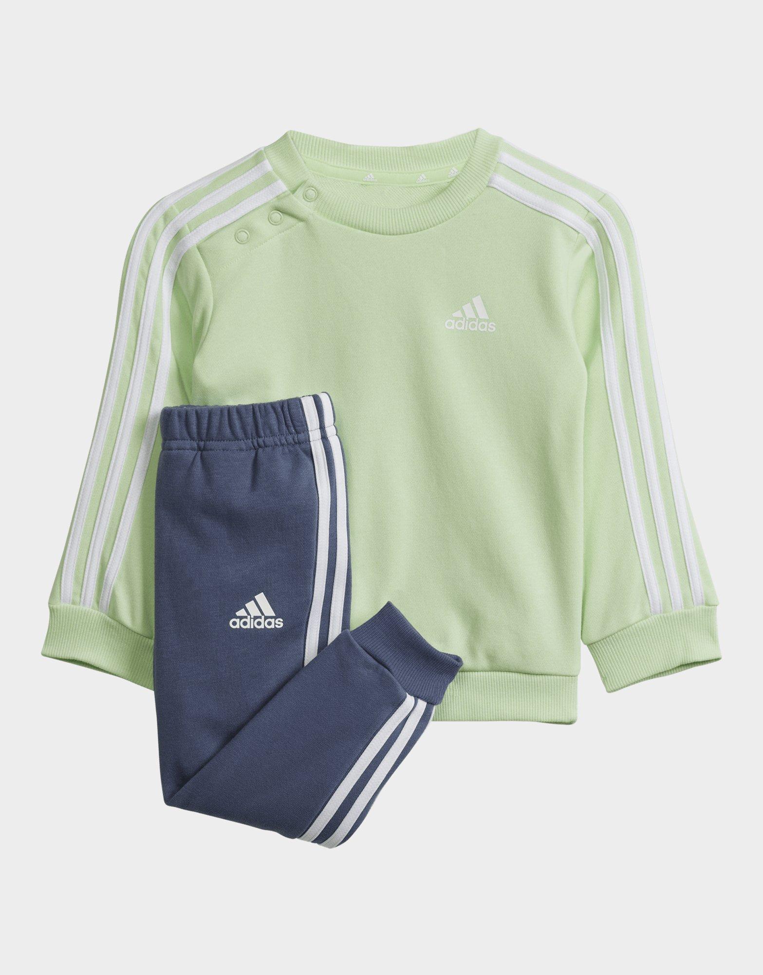 White adidas Essentials 3-Stripes Jogger Set Kids | JD Sports UK
