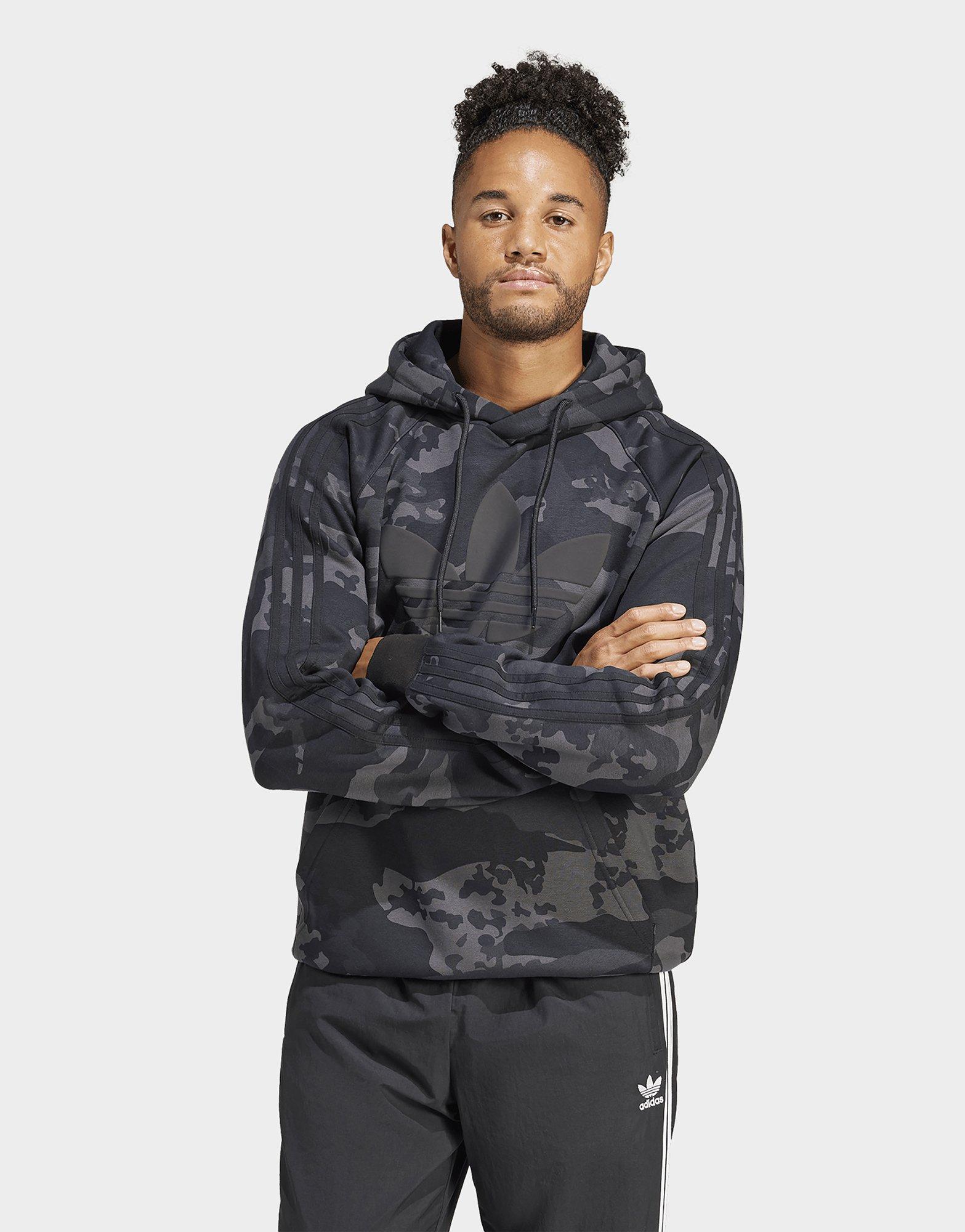 Adidas grey best sale camo hoodie