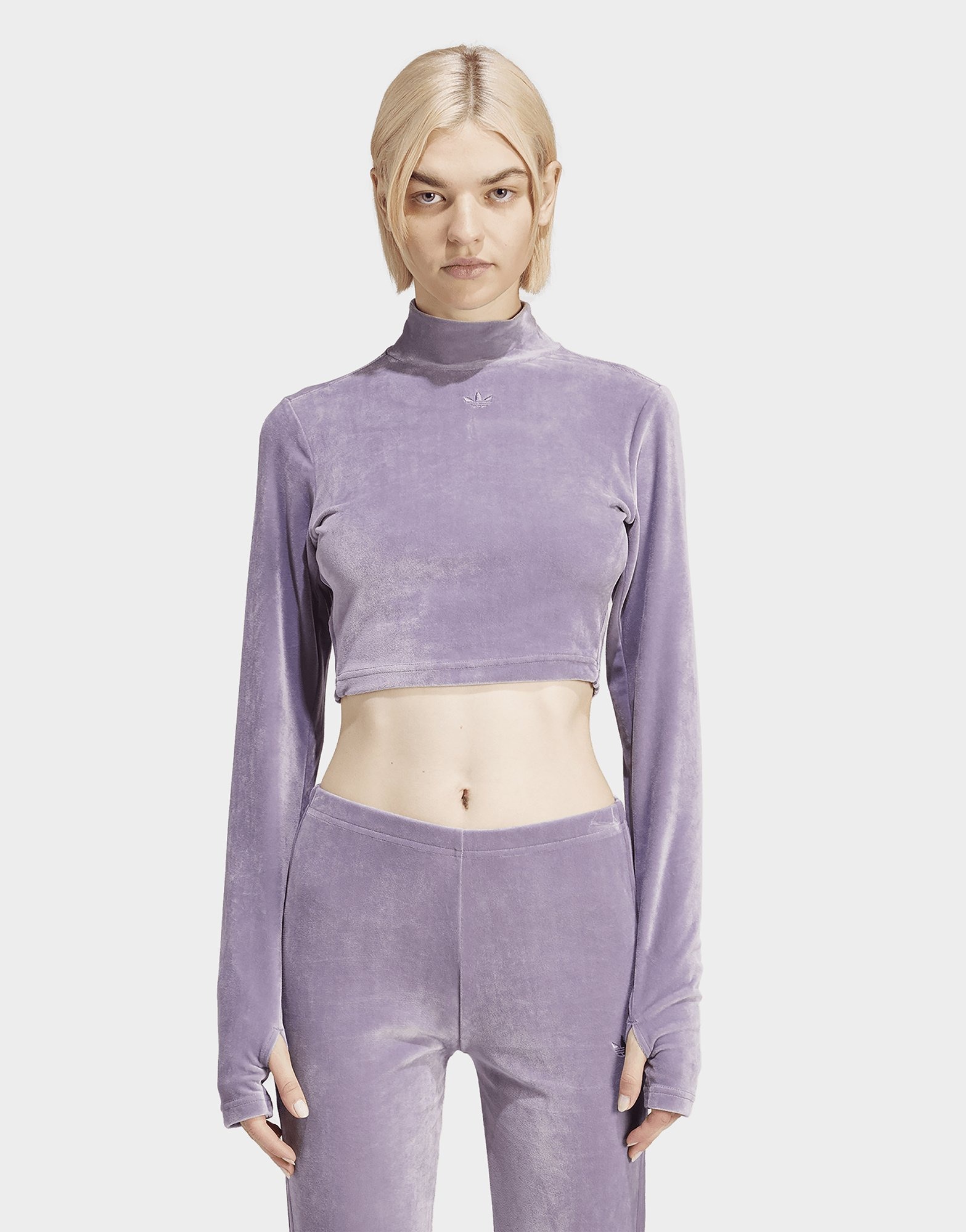 Adidas crop top purple online