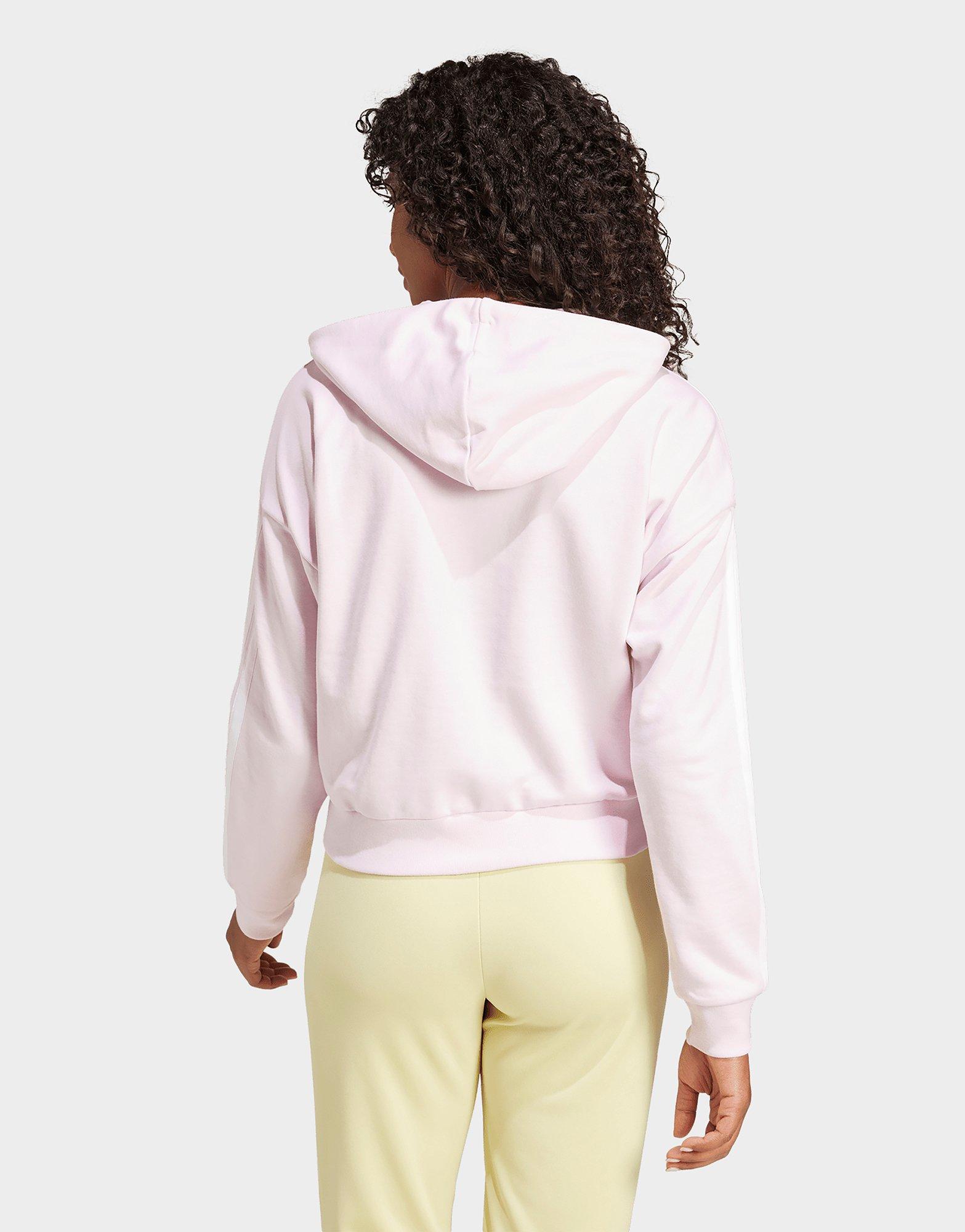 adidas Veste à capuche entièrement zippée French terry 3 bandes Essentials