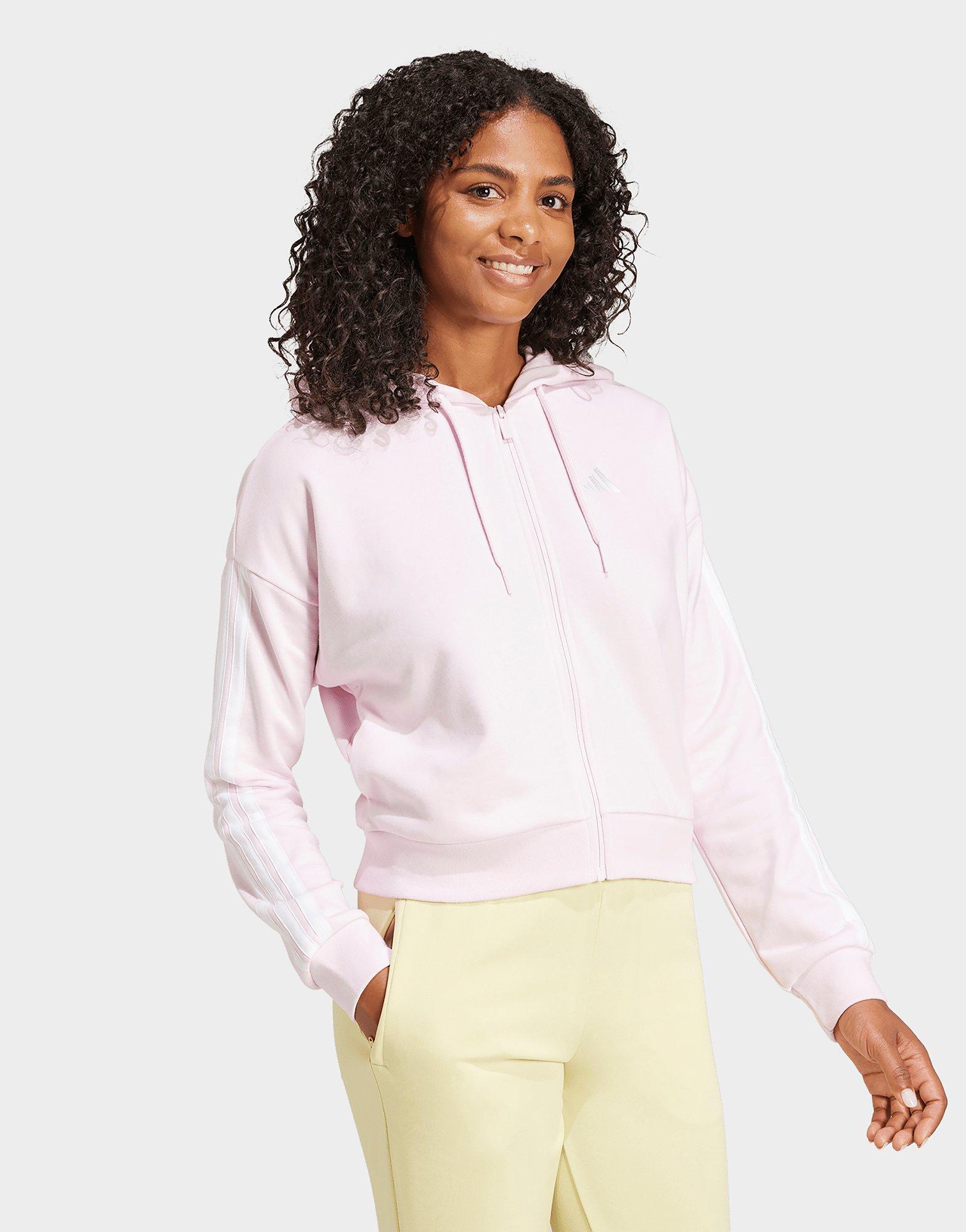 adidas Felpa Con Cappuccio Essentials 3-stripes French Terry Full-zip