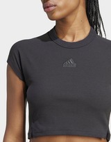 adidas Lounge Ribbed Crop T-Shirt