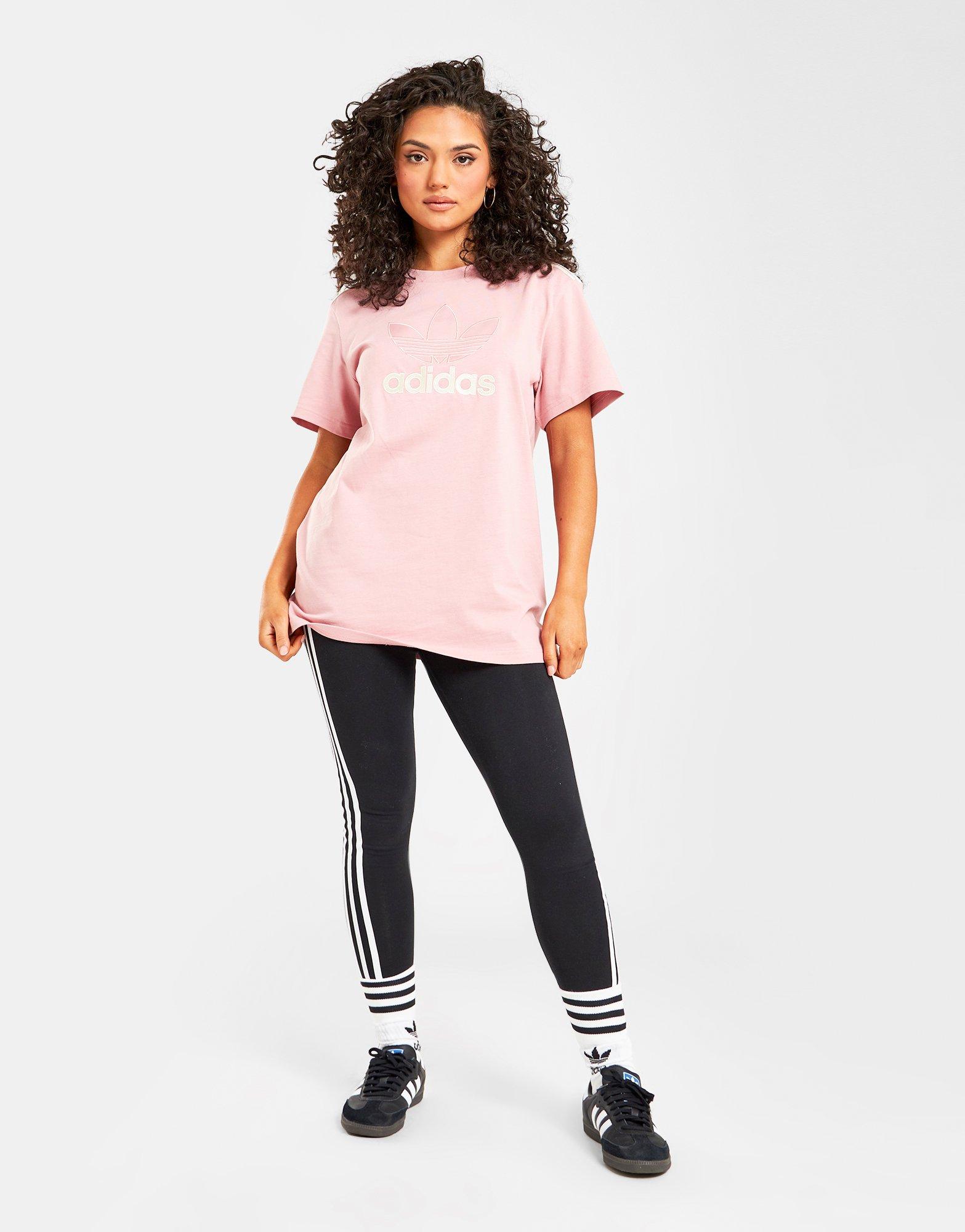 White and pink hot sale adidas t shirt