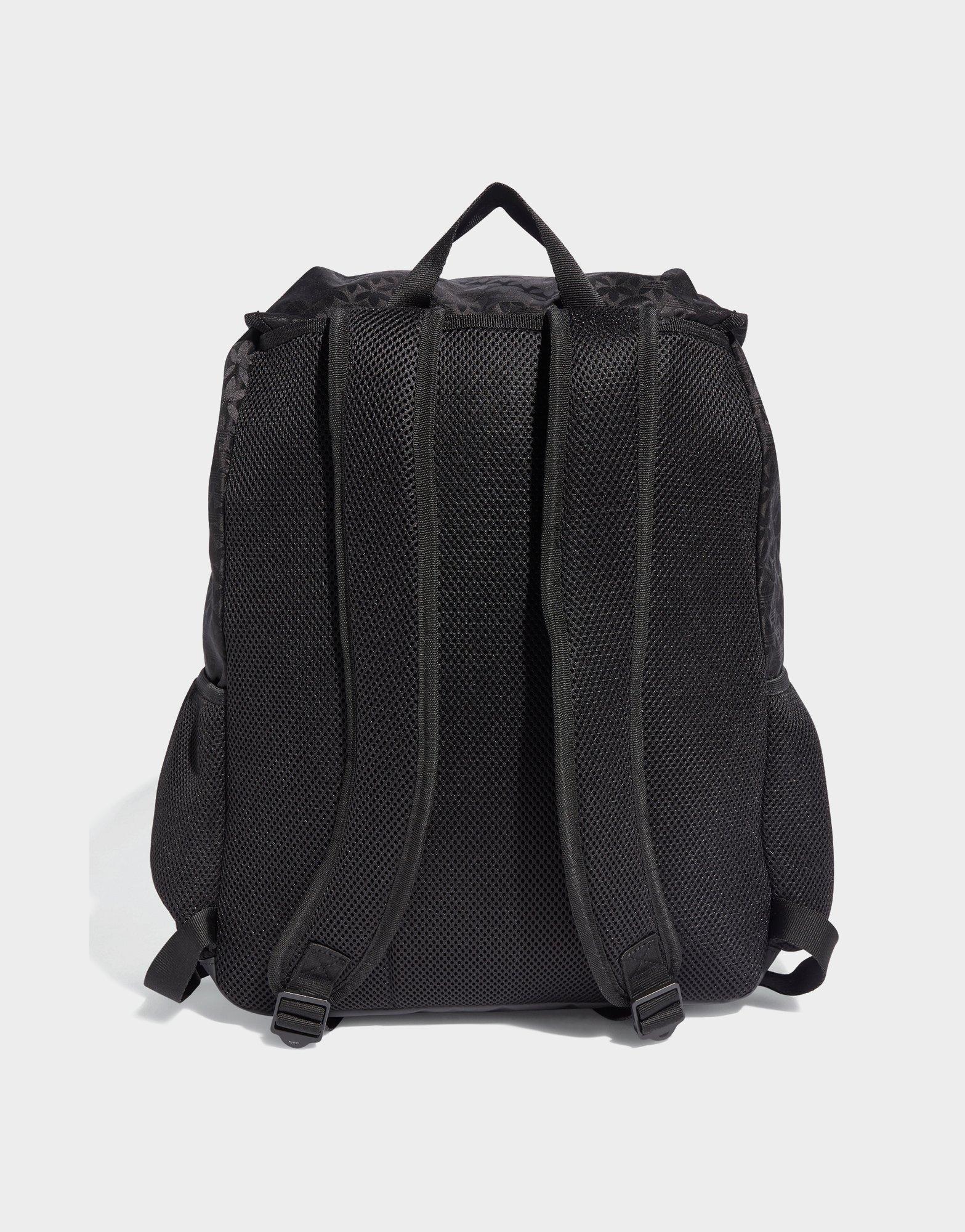 Black adidas Originals Trefoil Monogram Jacquard Backpack JD Sports UK