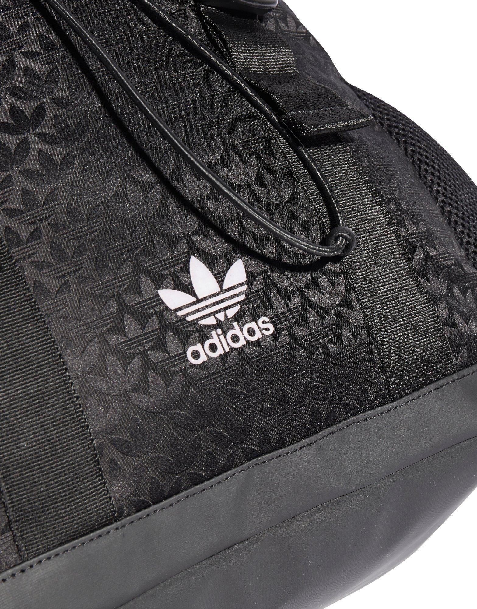 Black adidas Originals Trefoil Monogram Jacquard Backpack JD Sports UK
