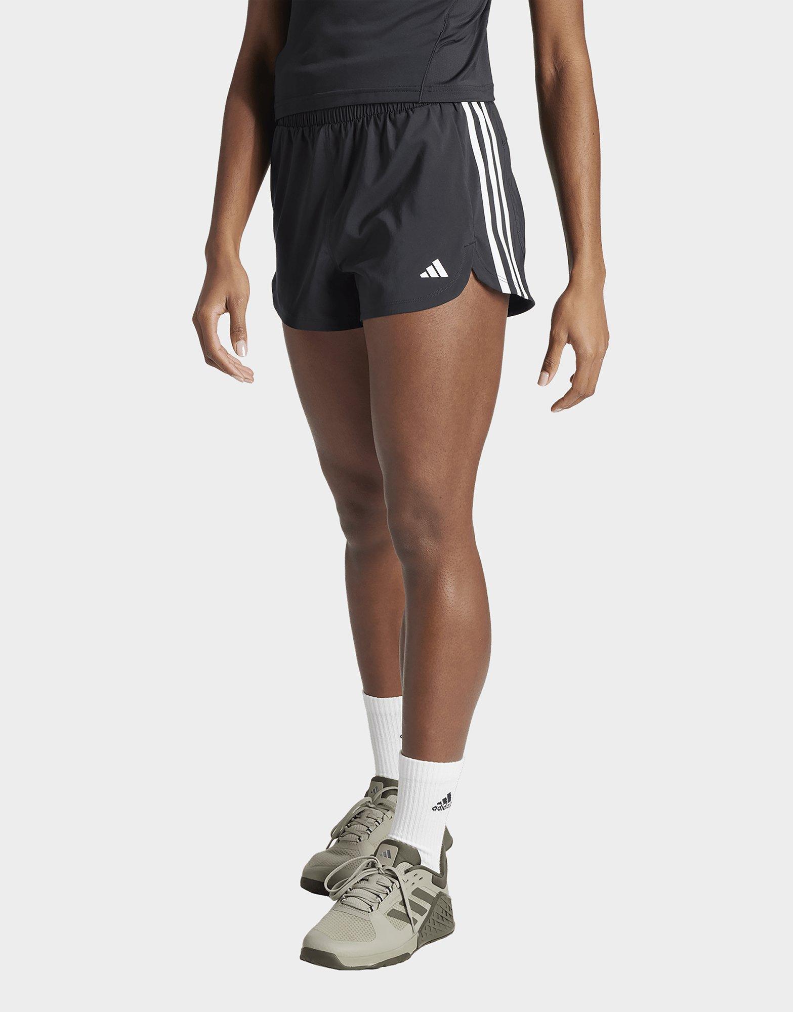 Black adidas Pacer Training 3-Stripes Woven High-Rise Shorts