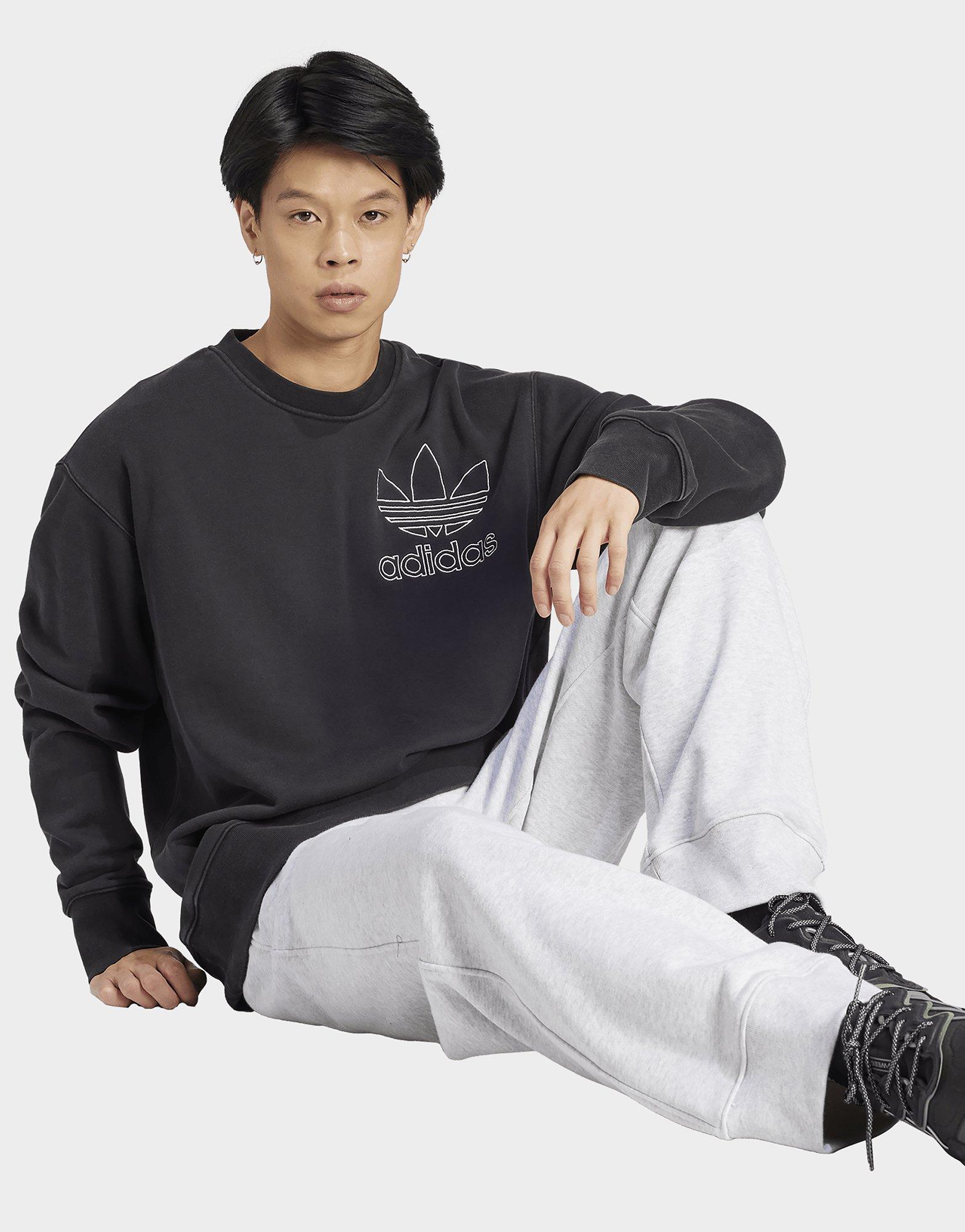 Adidas originals outline crew sweatshirt hotsell