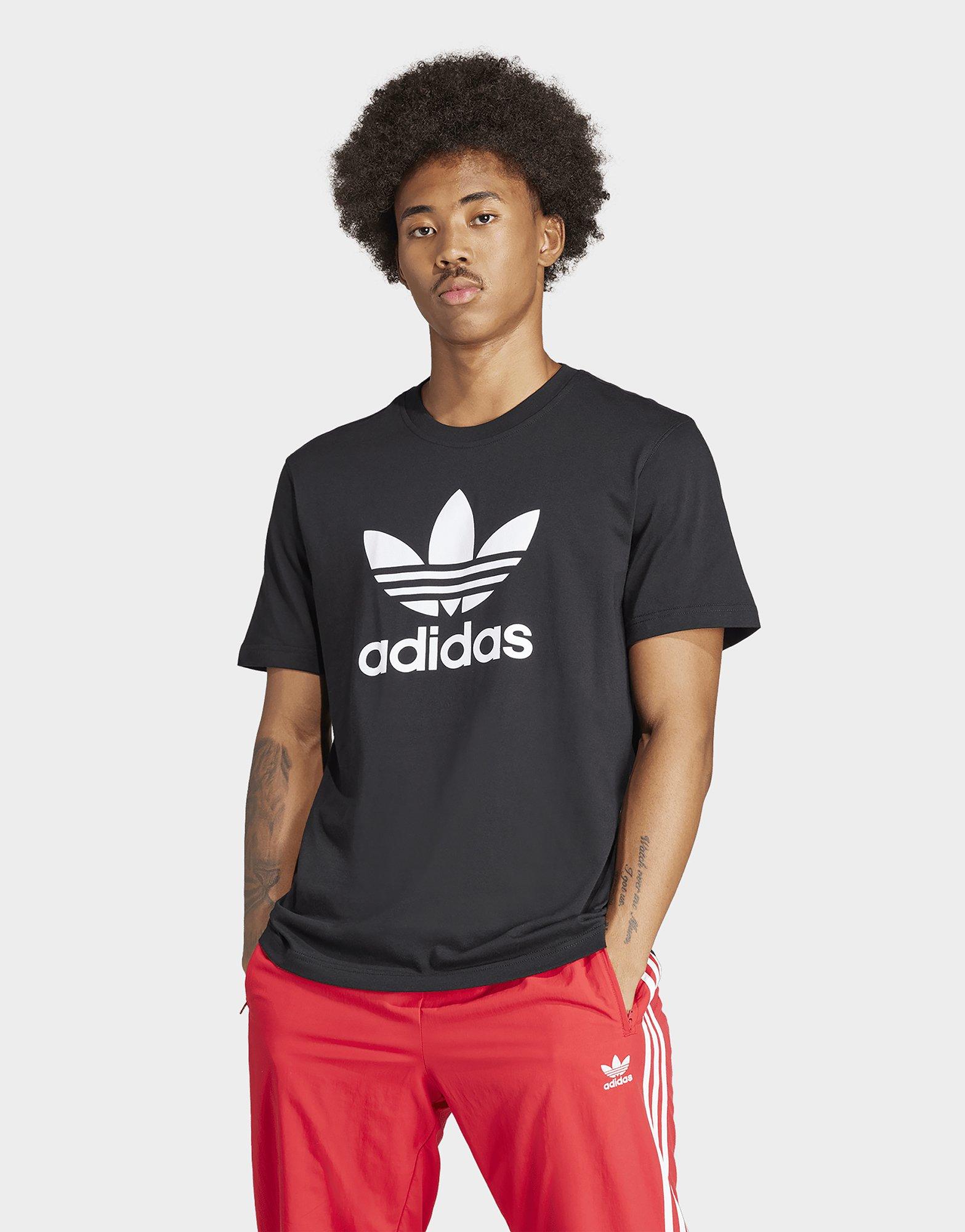 Black adidas Adicolor Trefoil Tee | JD Sports UK